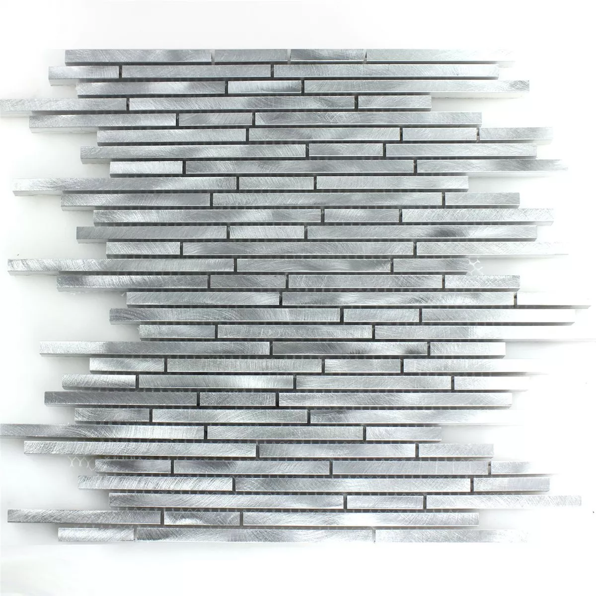 Mozaik Csempe Alumínium Ezüst Stripes