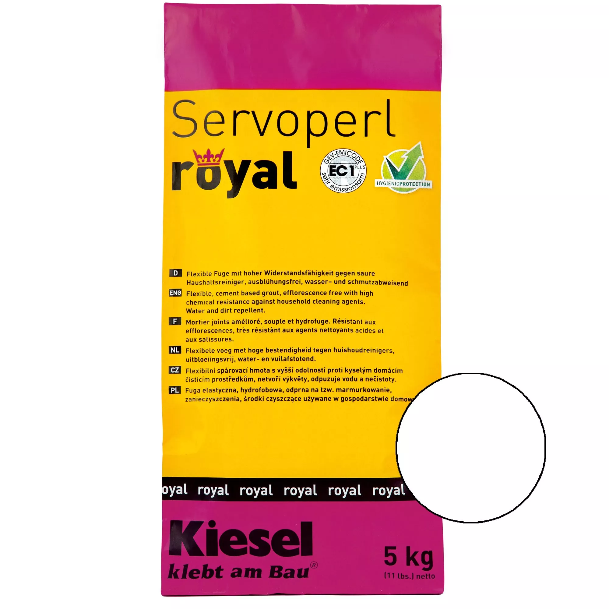 Kiesel Servoperl royal - Fugenmasse-5Kg Weiß Kiesel Servoperl royal - Fugenmasse-5Kg Weiß