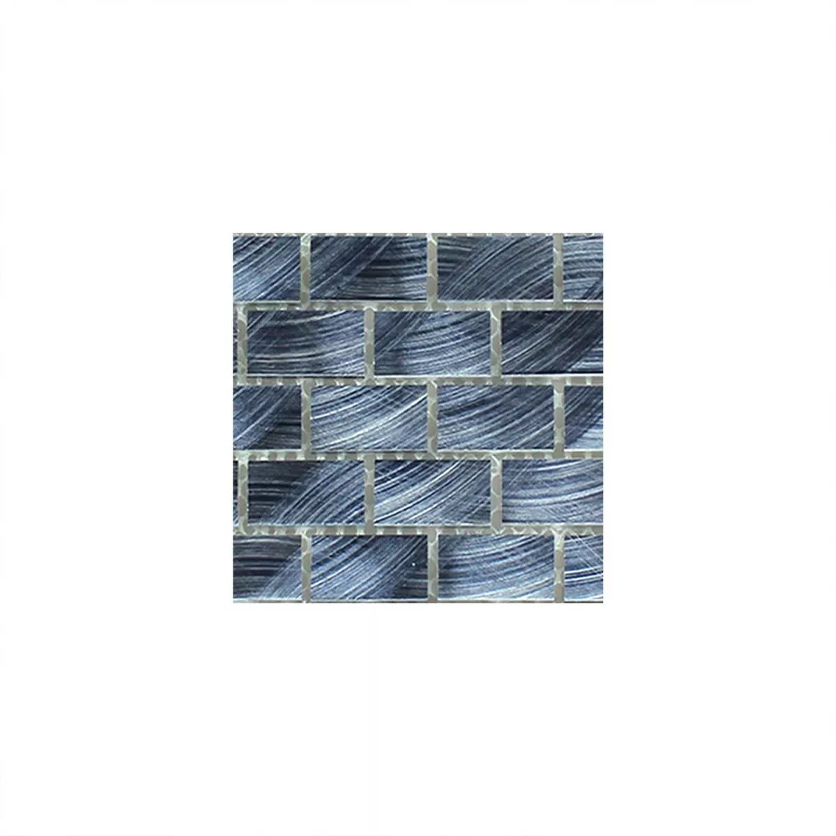 Padrão de Azulejo Mosaico Alumínio Preto 