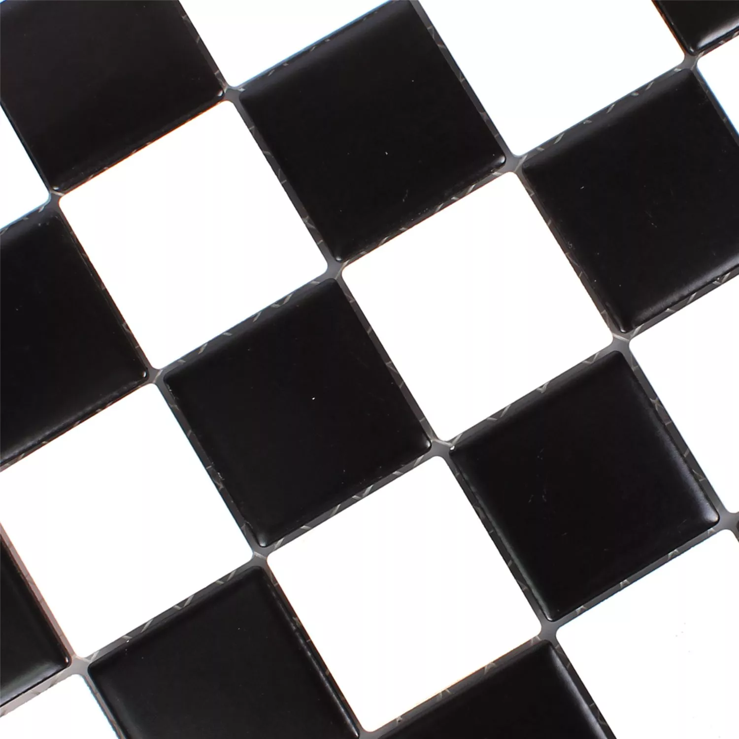 Πρότυπο από Ψηφιδωτά Πλακάκια Kεραμικά Monte Carlo Μαύρος Ασπρο Παγωμένος