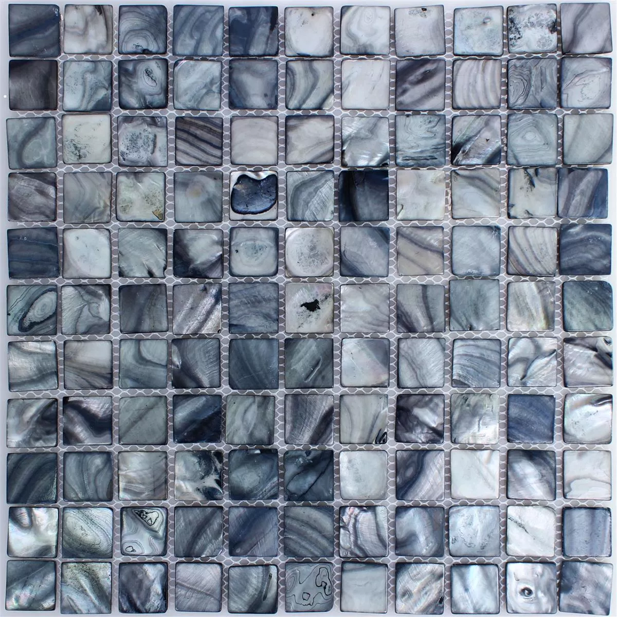 Padrão de Azulejo Mosaico Vidro Efeito Madrepérola Shell