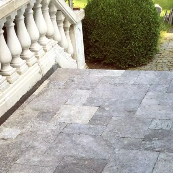 Πλακάκια Aπό Φυσική Πέτρα Είδος Ασβεστόλιθου Nestor Ασήμι 40,6x60cm