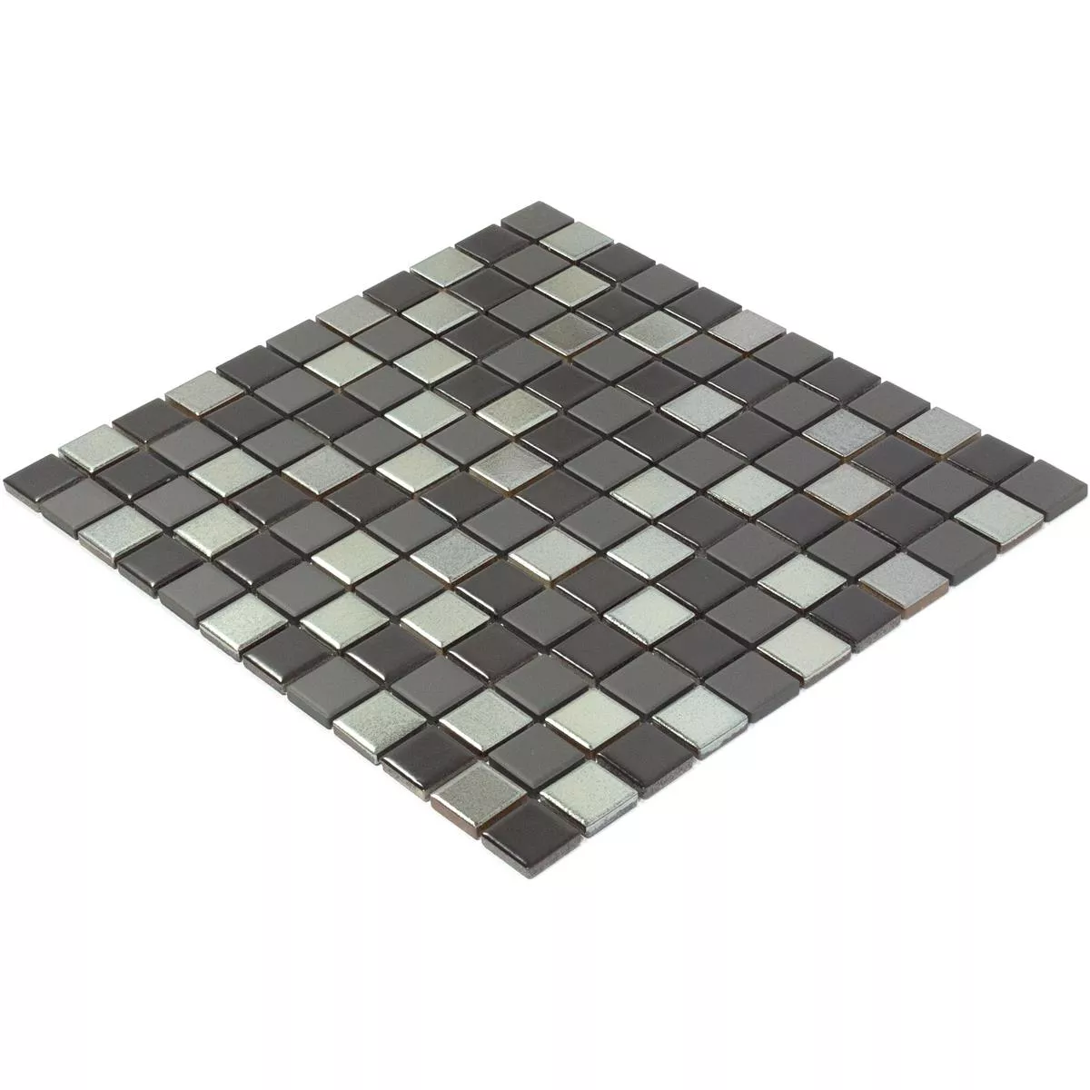Ceramic Mosaic Tile Moonstone Black Grey