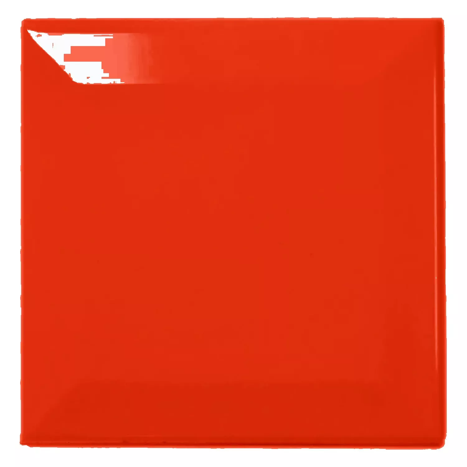 Metro tegel Rood Glanzend 10x10 cm Met Facet Catarina Rojo