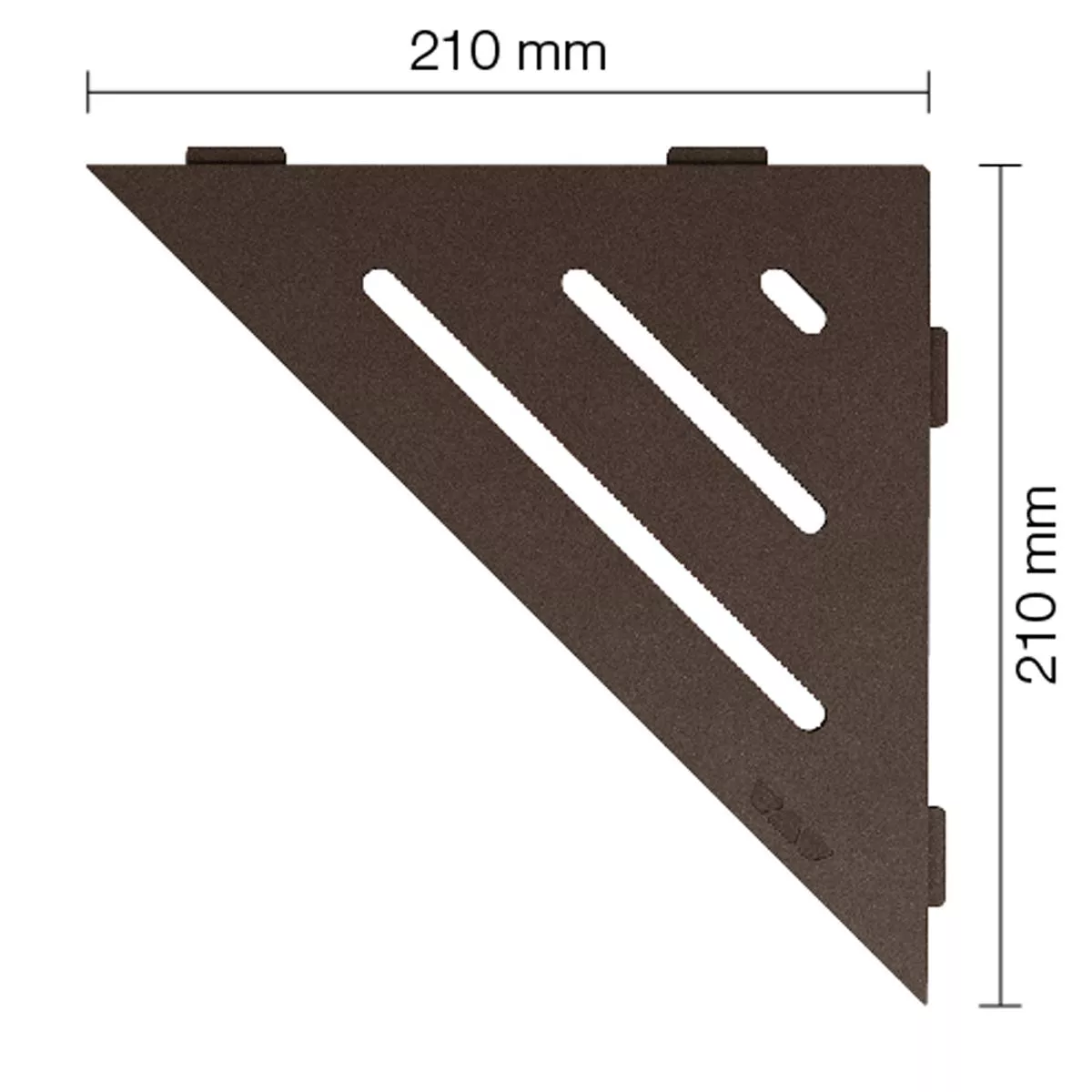 Estante de pared estante de ducha Schlüter triángulo 21x21cm Wave Bronce