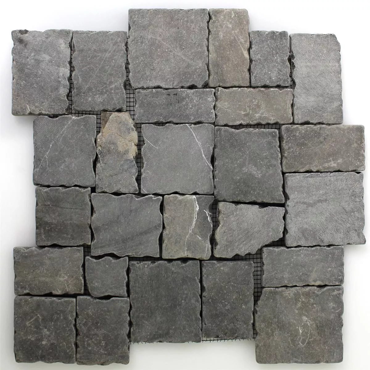 Mozaik Csempe Természetes Kő Antracit Dobolt