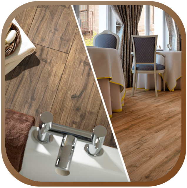 Wood look floor tiles - laying examples