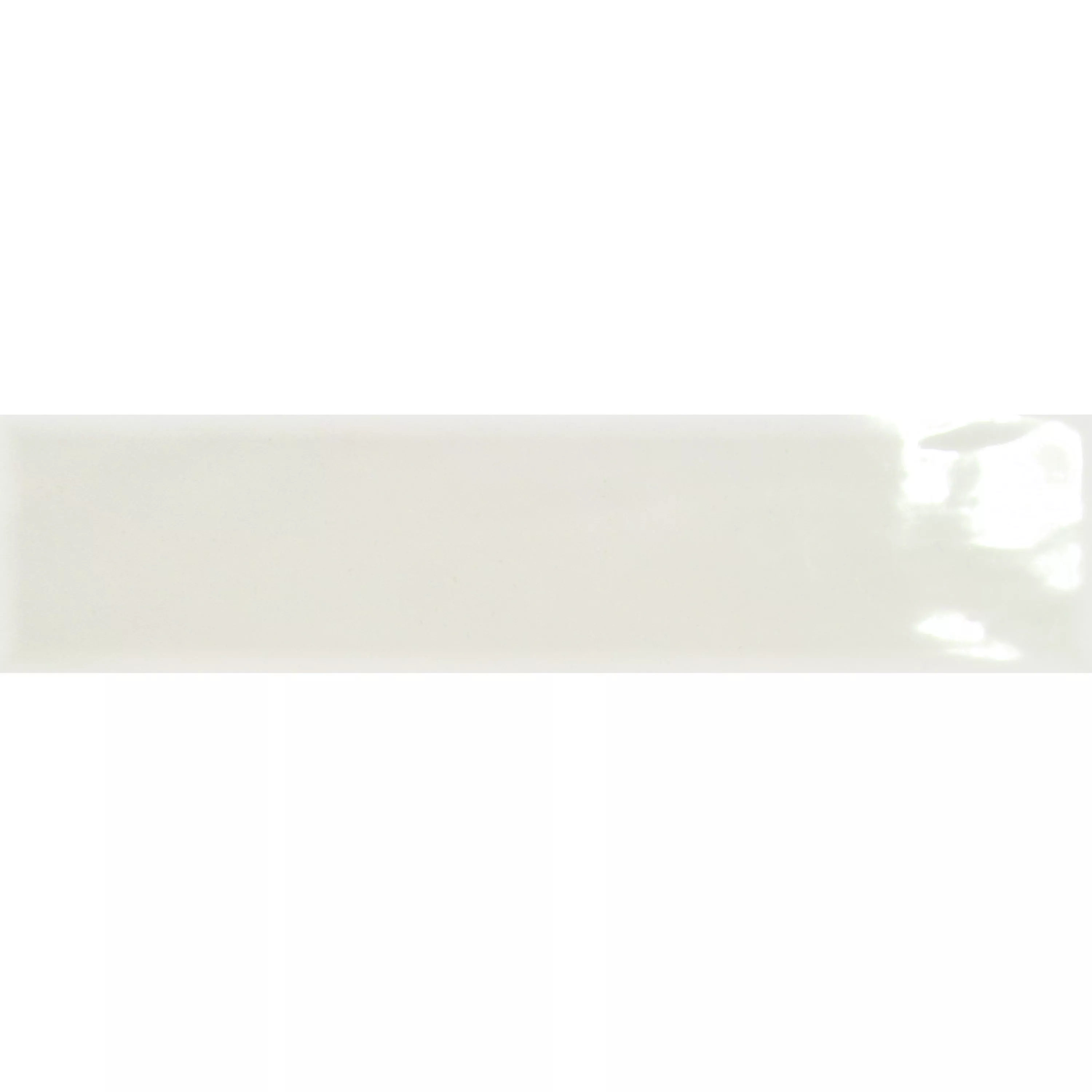 Muster von Wandfliesen Tamaris Flora Glänzend Gewellt Weiß 5x25cm 