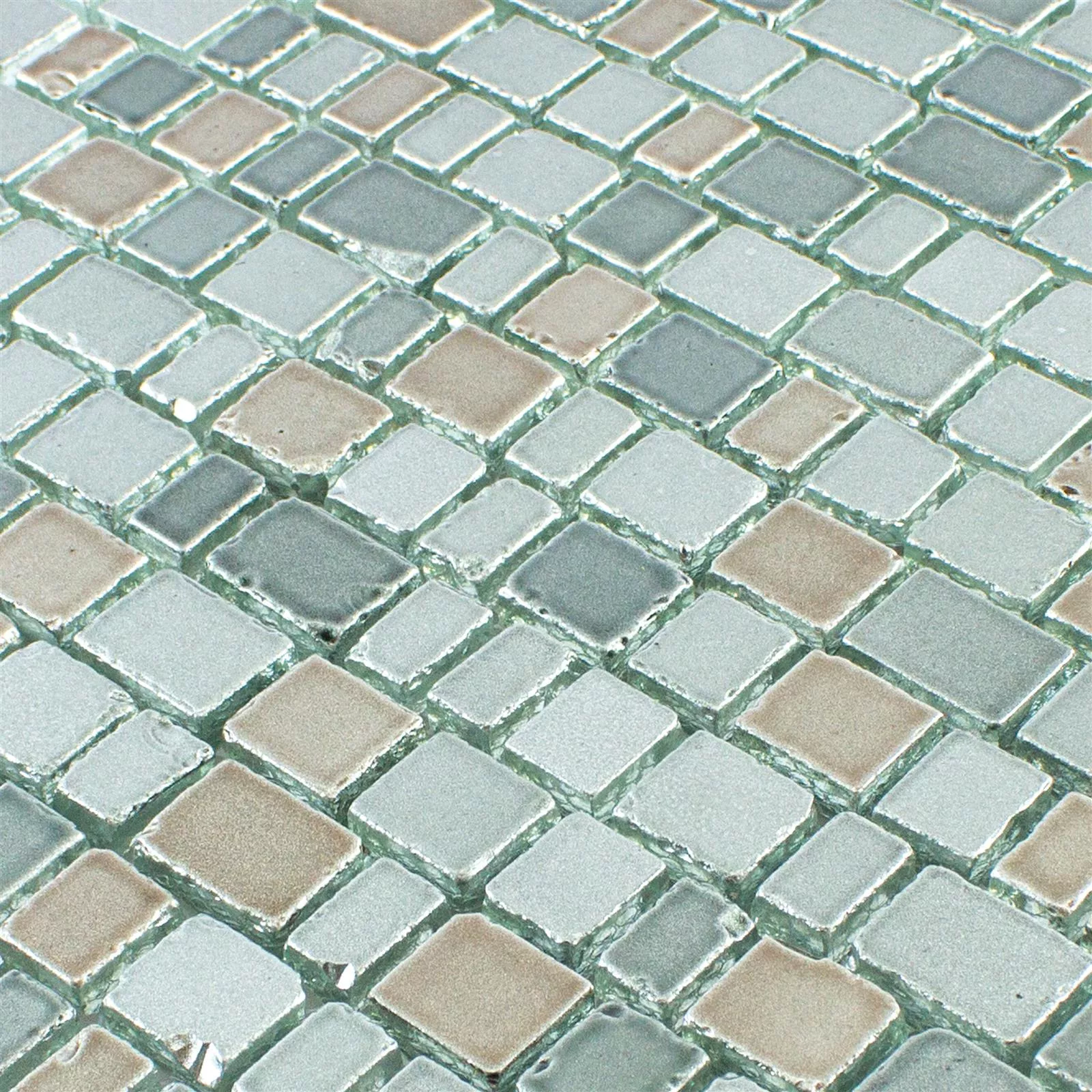 Glass Mosaic Tiles Economy Grey Beige