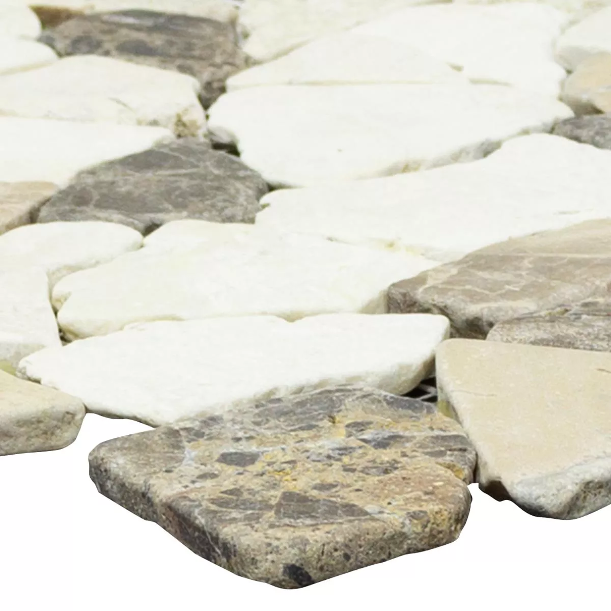 Marmor Bruch Mosaikfliesen Dolcevista Braun Weiss Marmor Bruch Mosaikfliesen Dolcevista Braun Weiss