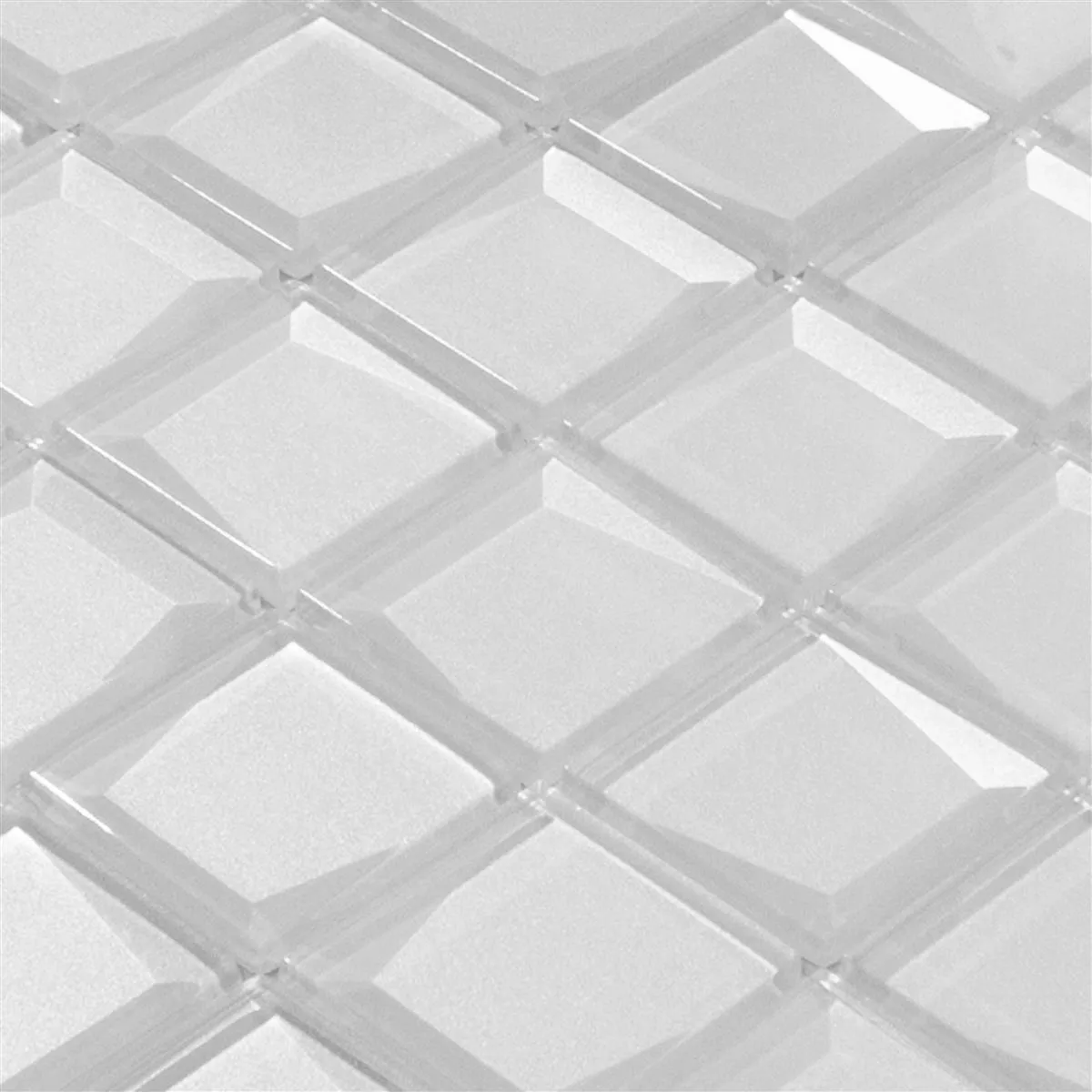 Sample Glass Mosaic Tiles Venedig 3D Silver