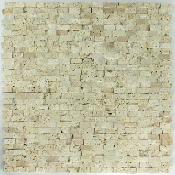 Mozaik Csempe Üveggolyó Falra Néző Brickstones Bézs