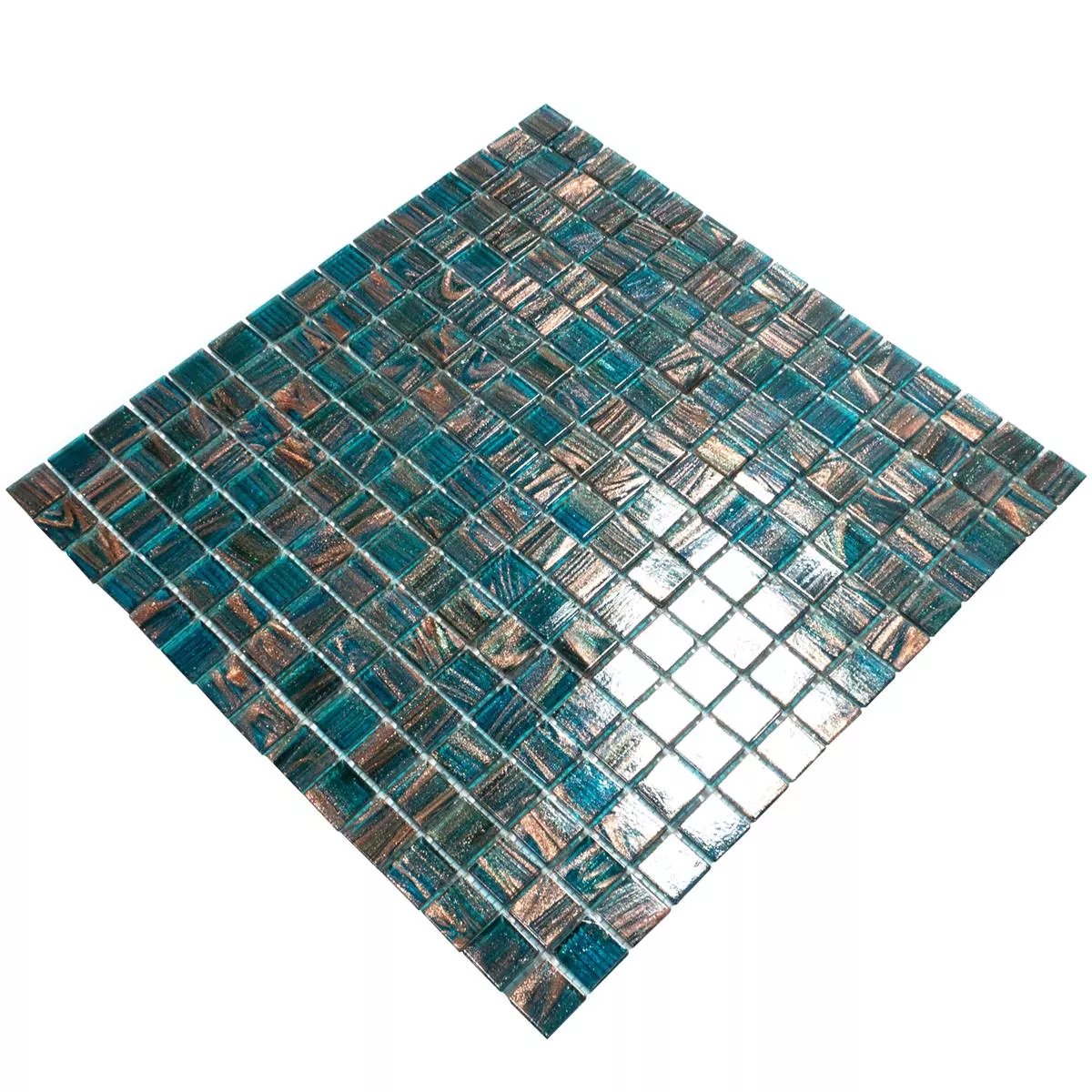 Mosaico de Cristal Azulejos Kyoto Petrol Azul