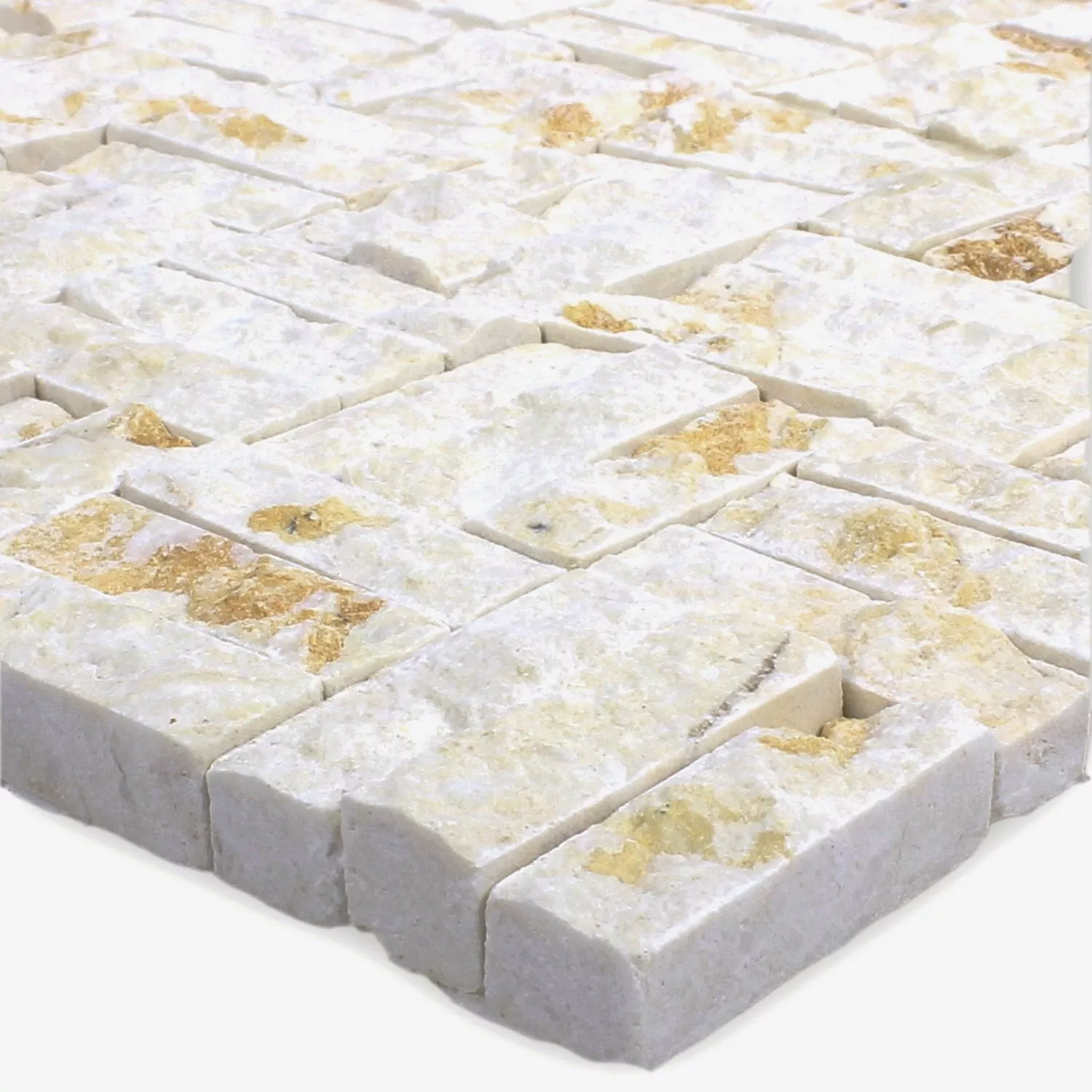 Plăci De Mozaic Piatră Naturală Parkett Splitface 3D Bej