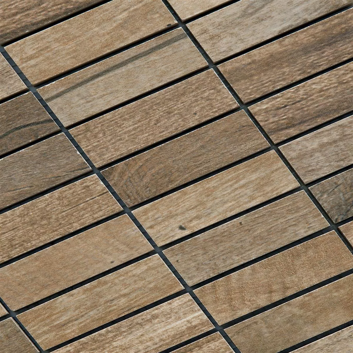 Mozaika Wygląd Drewna Gres Emparrado Brązowy