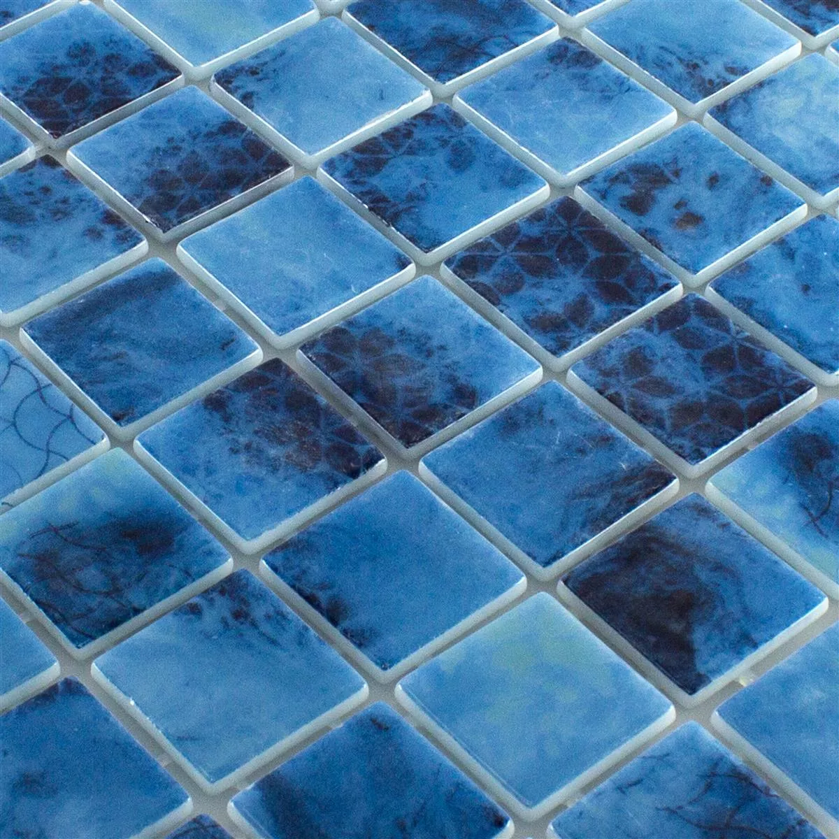 Mozaic Din Sticlă Pentru Piscină Baltic Albastru 38x38mm