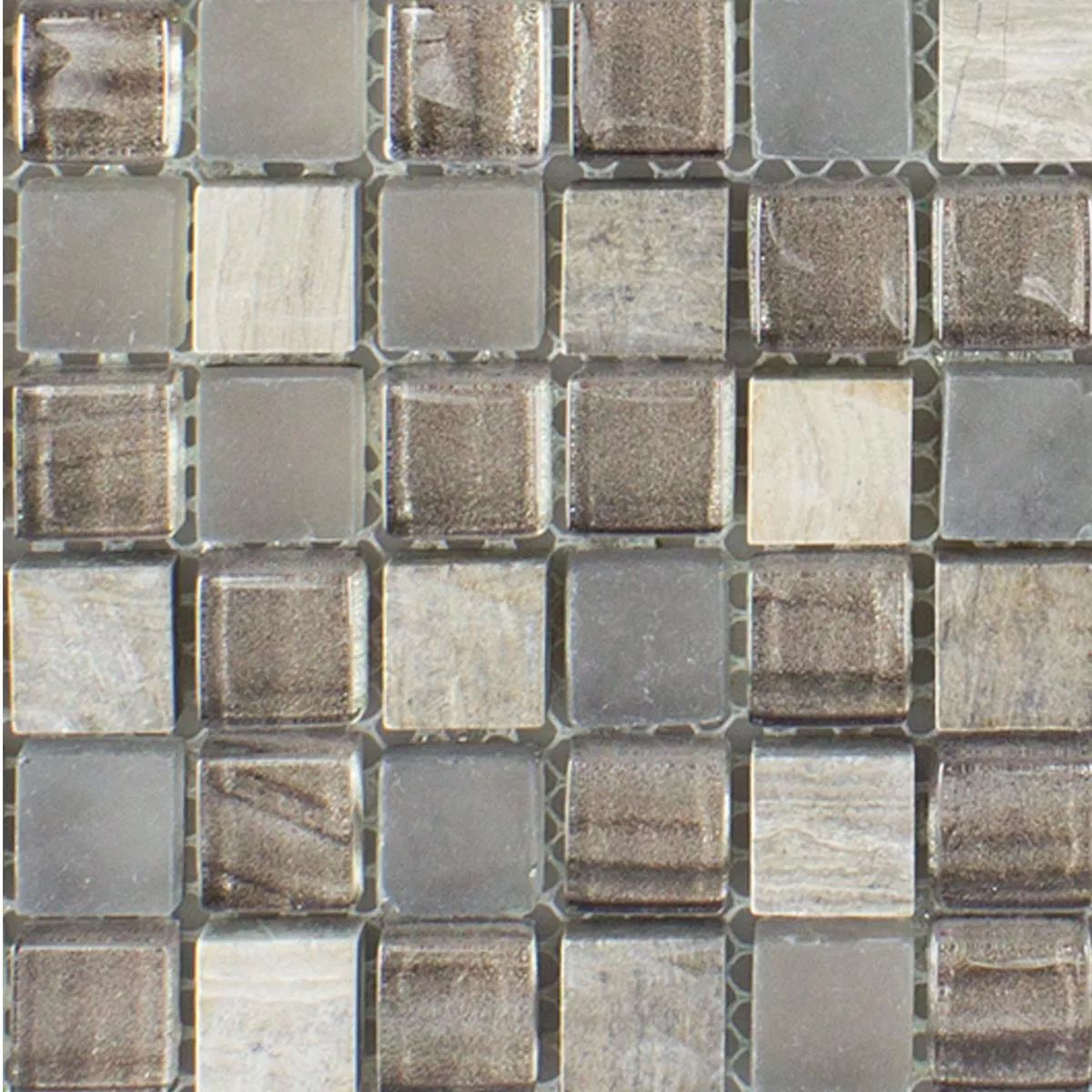 Padrão de Mosaico de Pedra Natural de Vidro Azulejos Hayrabey Cinza