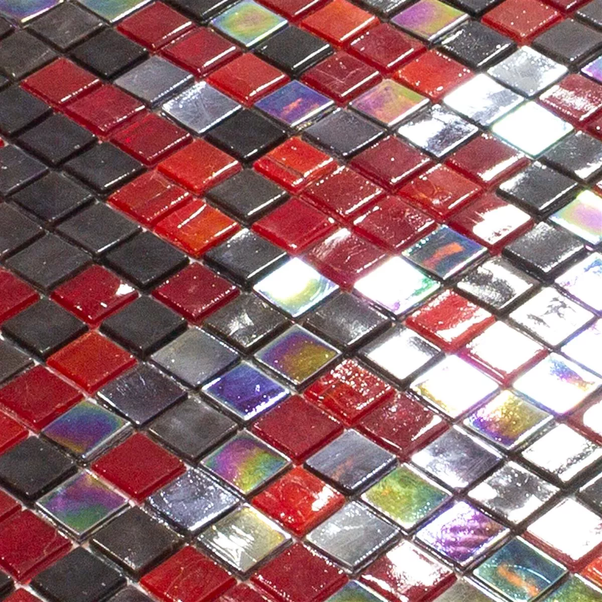 Glasmosaik Fliesen Salsa Rot Schwarz