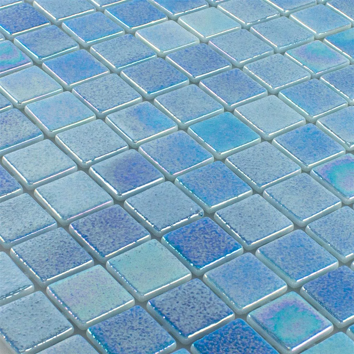 Mønster fra Glass Svømmebasseng Mosaikk McNeal Lyse Blå 25