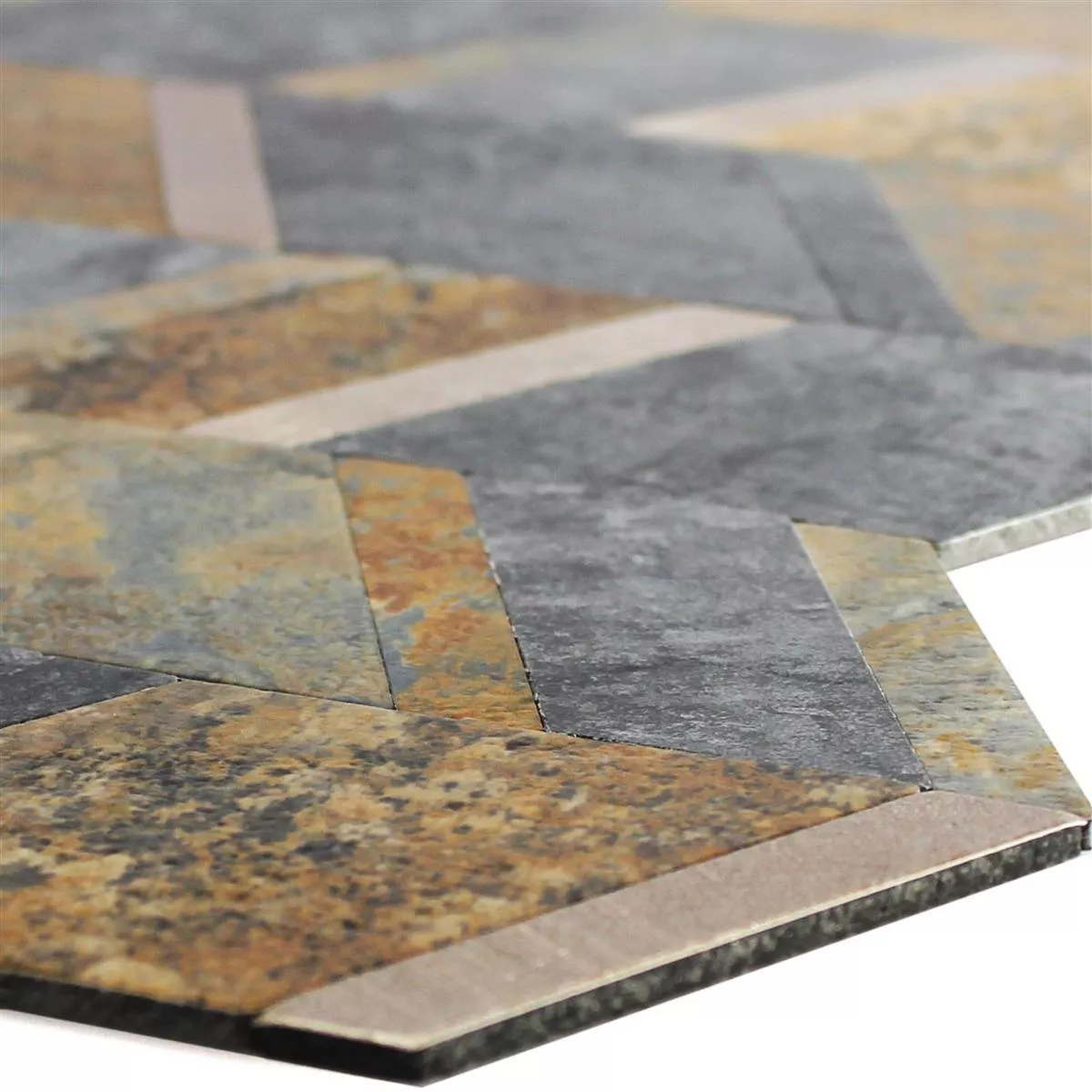 Sample Vinyl Mosaic Tiles Meridian Stone Optic Rustik Brown