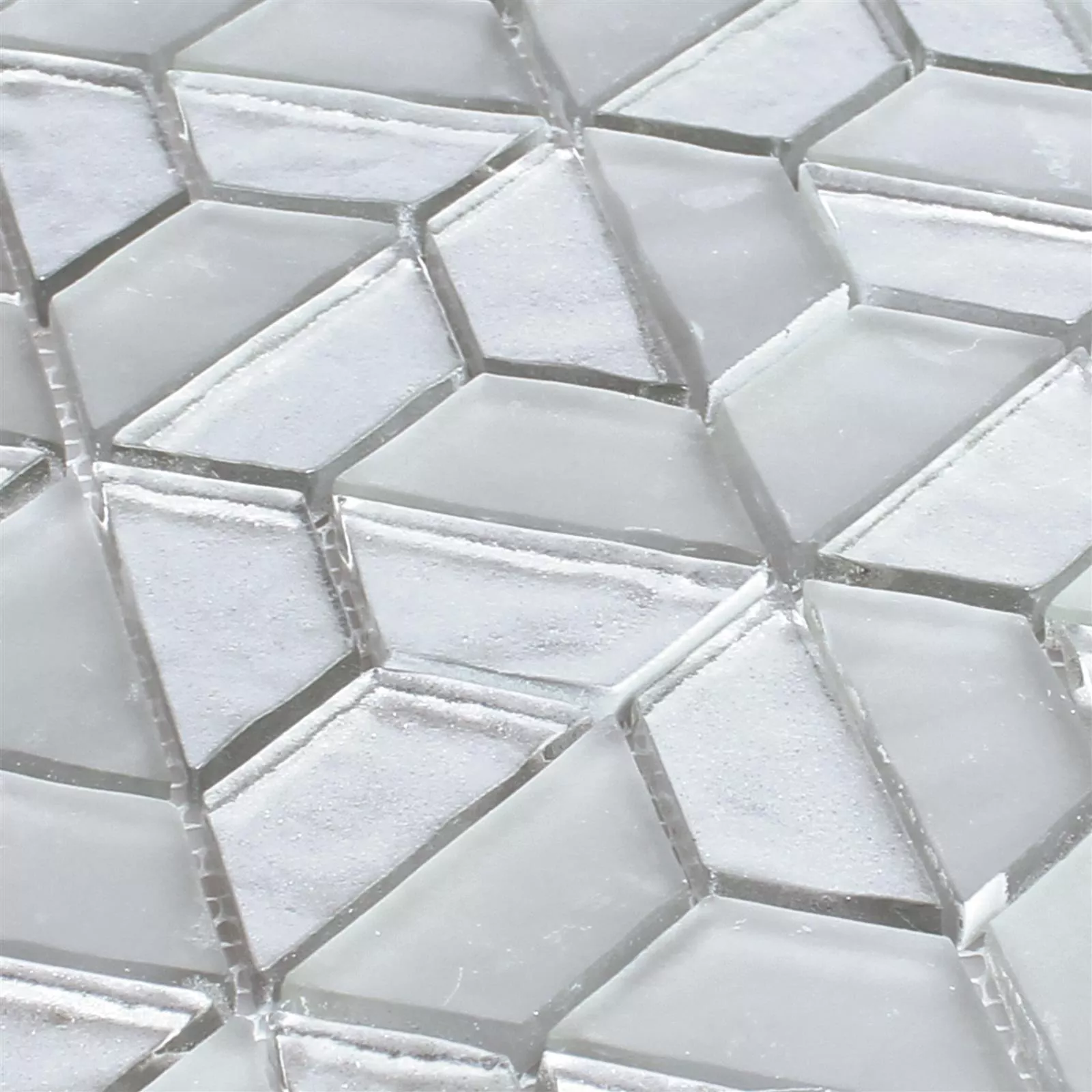Model din Mozaic De Sticlă Gresie Alaaddin Hexagon Argint