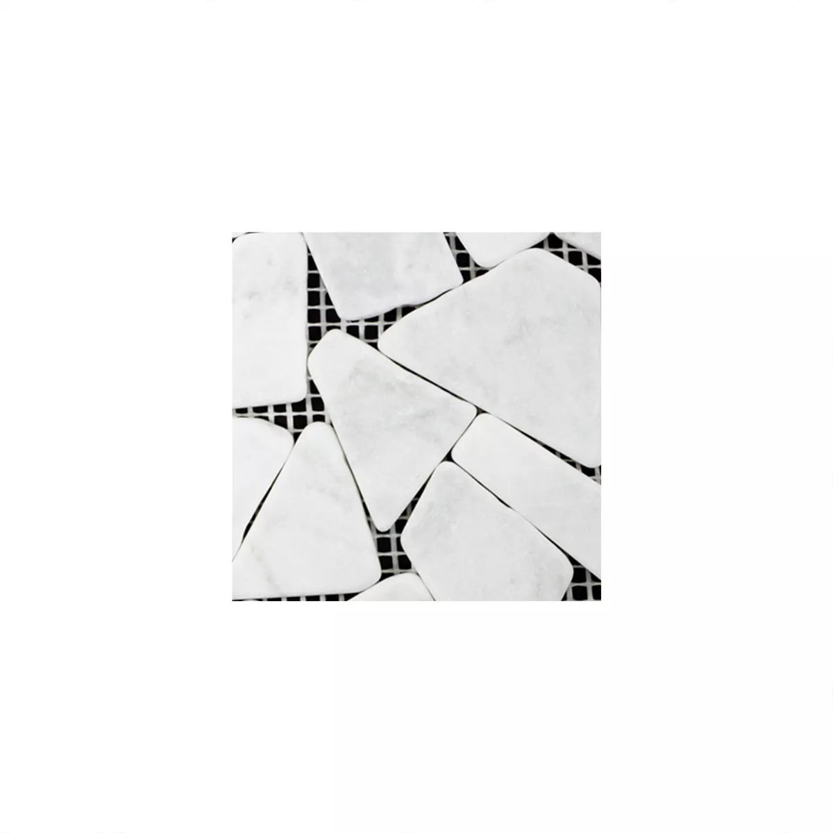 Kuvio Marmorimurtuma Mosaiikki Laatat Mareblu Carrara Valkoinen