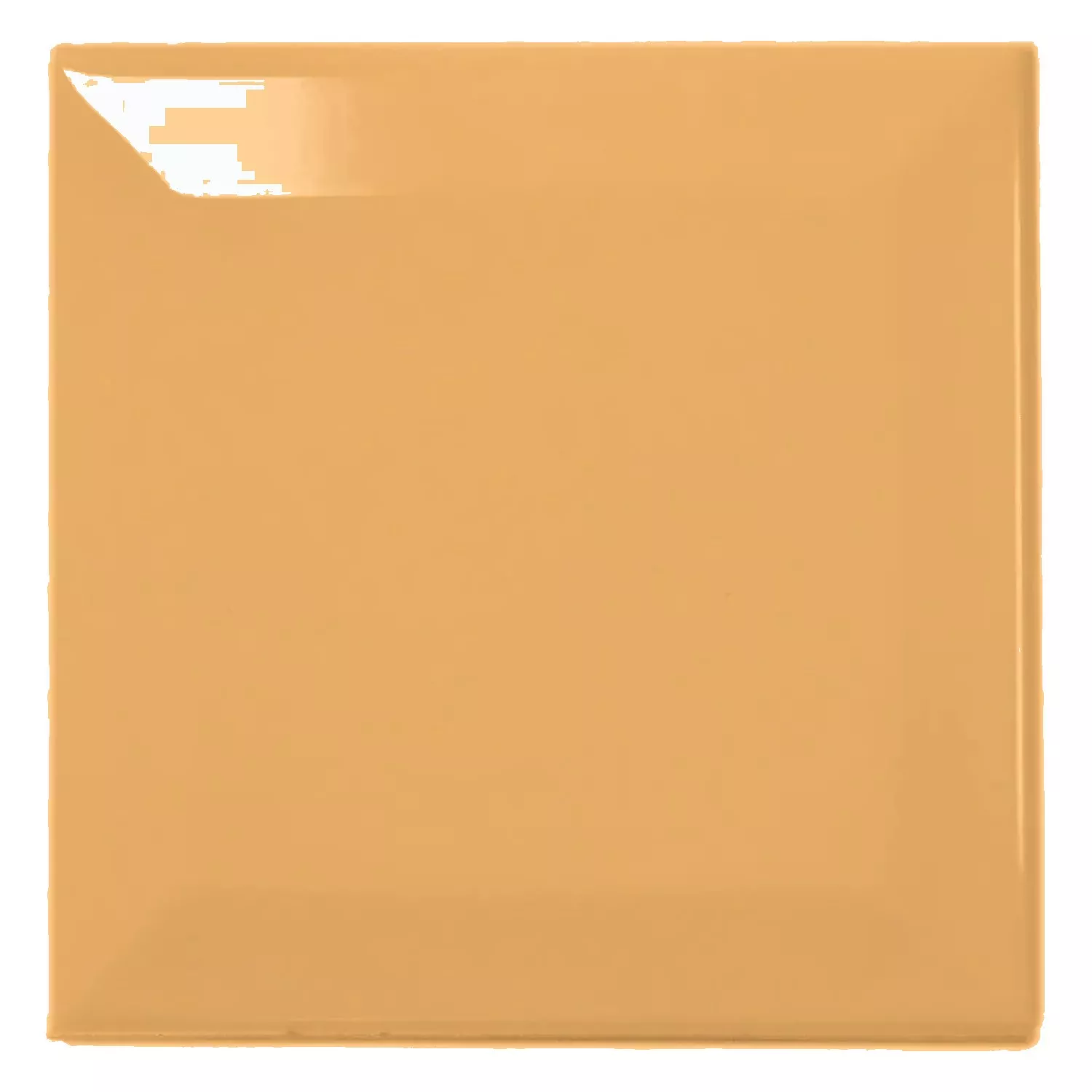 Metro tegel Geel Glanzend 10x10 cm Met Facet Catarina Mostaza