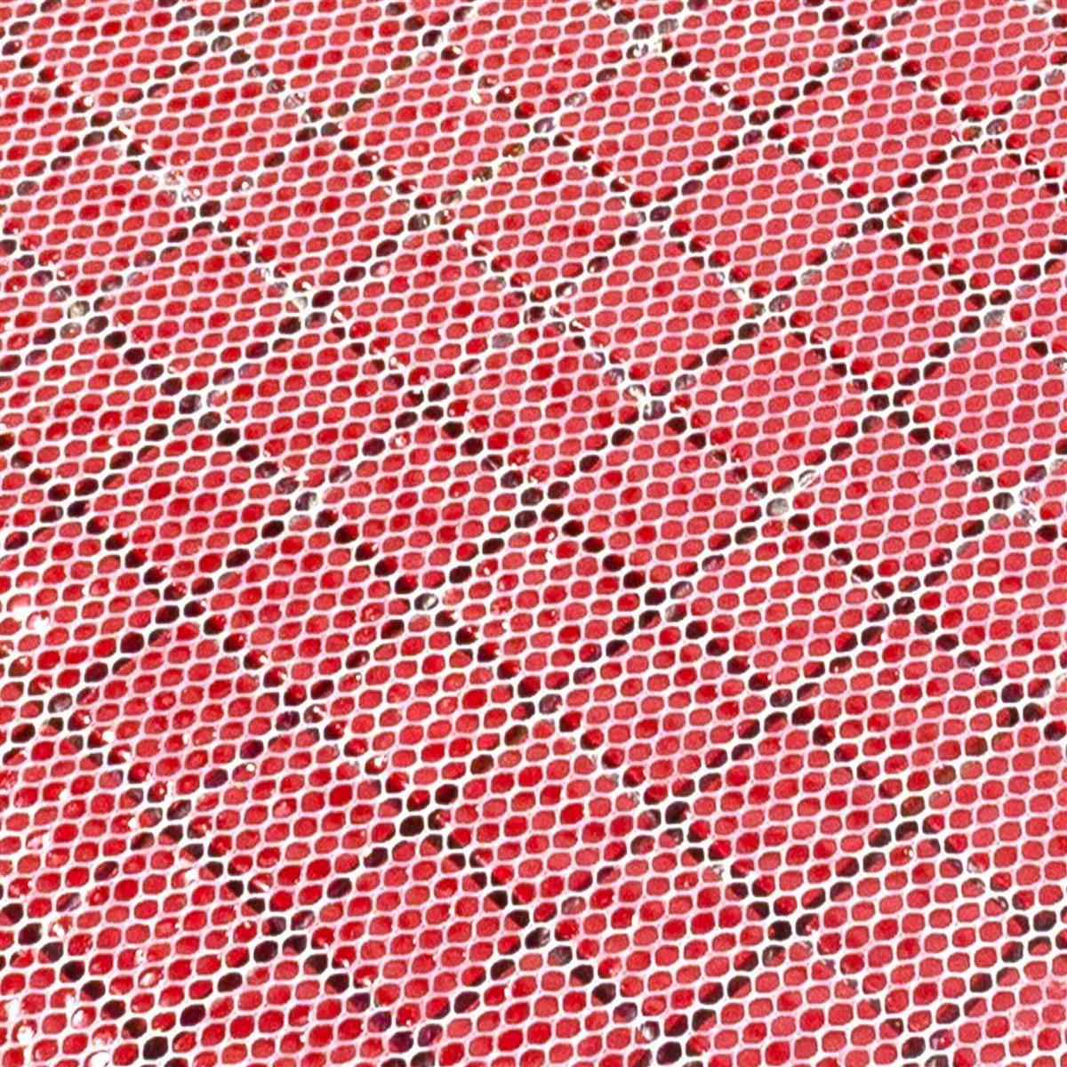 Glass Mosaikk Fliser Santa Cruz Strukturert Rød