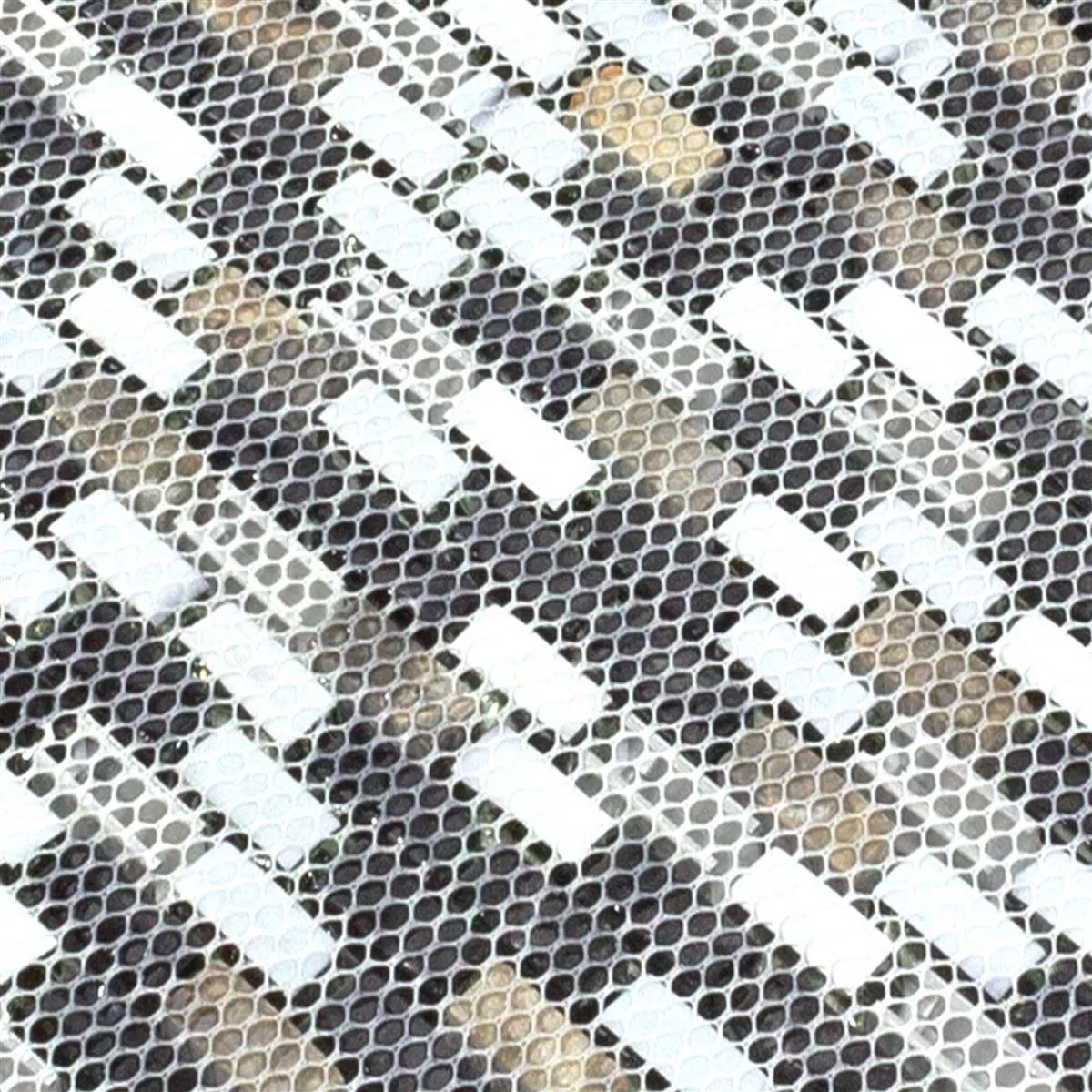 Sticlă Marmură Aluminiu Plăci De Mozaic Patterson Maro Mix
