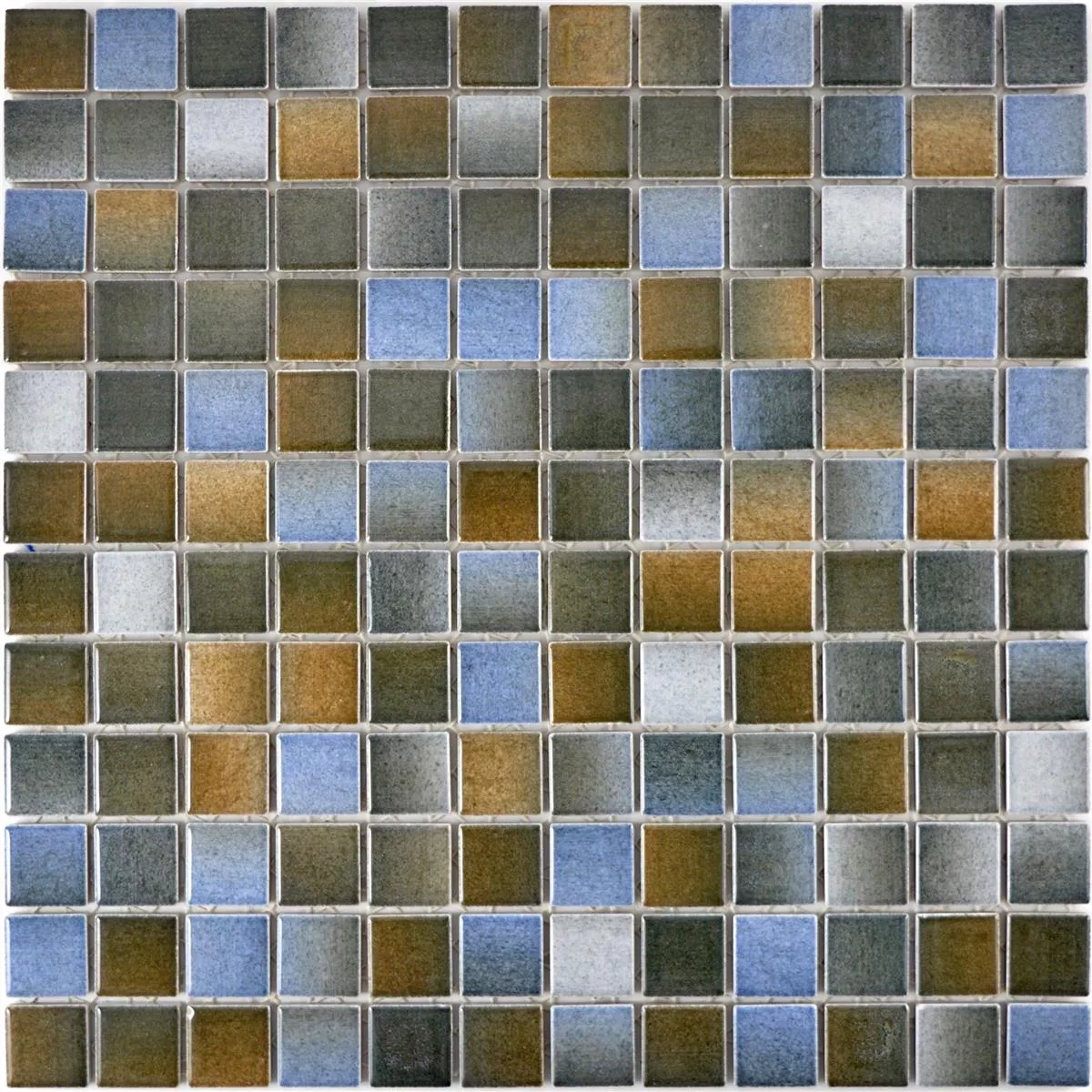 Sample Ceramic Mosaic Tiles Picasso Brown Blue
