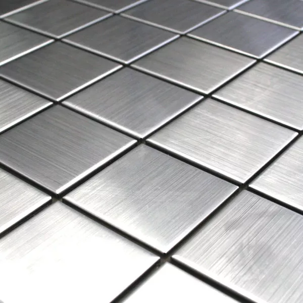 Sample Mosaic Tiles Stainless Steel Brushed Square 48
