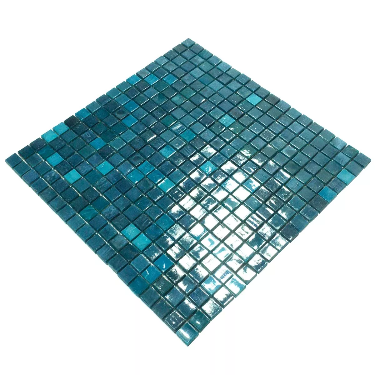 Πρότυπο από Γυάλινο Μωσαϊκό Πλακάκια New River Azur Μπλε Mix