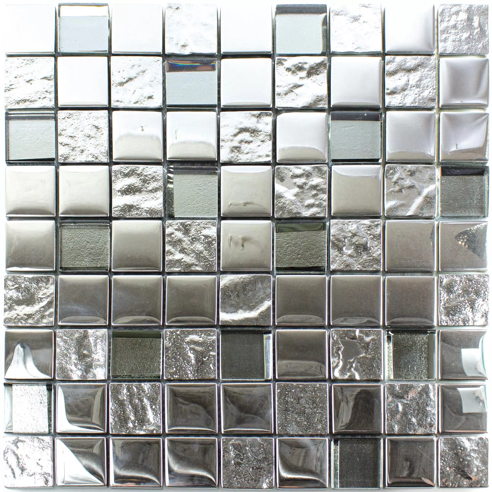 Sample Glass Mosaic Tiles Midland Silver