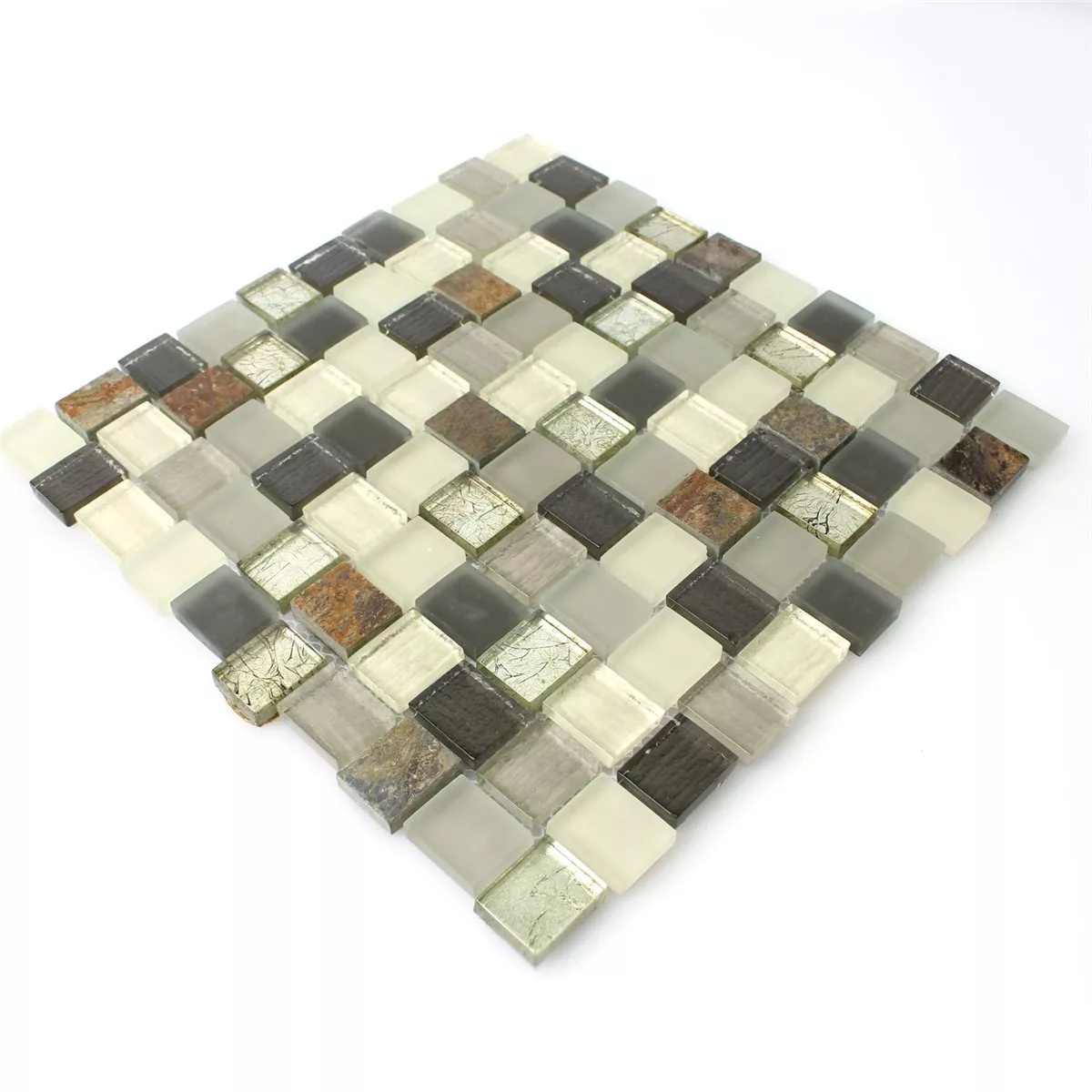 Padrão de Vidro Pedra Natural Azulejo Mosaico Ortega Rústico