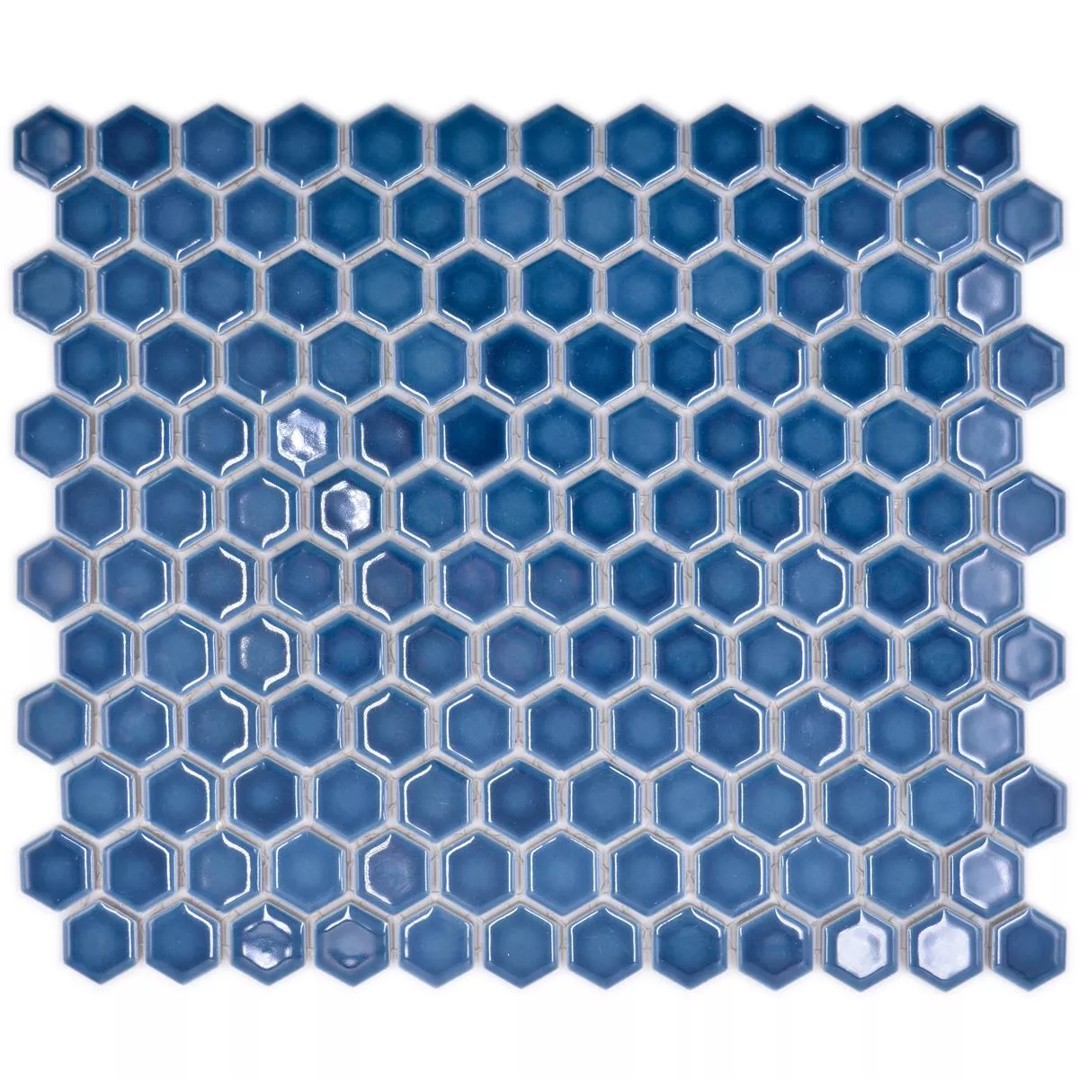 Πρότυπο από Kεραμικό Mωσαϊκό Salomon Εξάγωνο Μπλε Πράσινος H23
