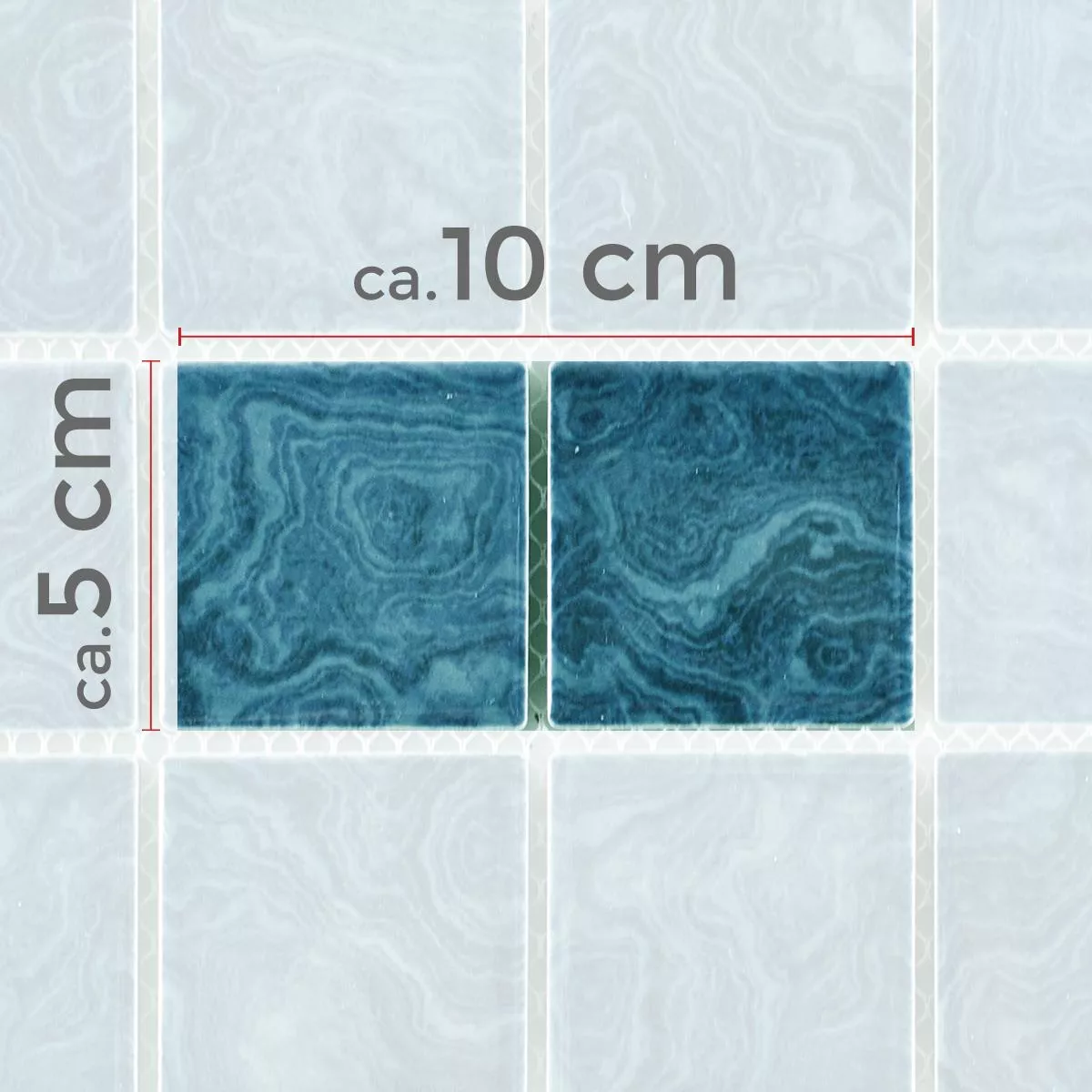 Muster von Keramik Mosaikfliesen David Grün Uni