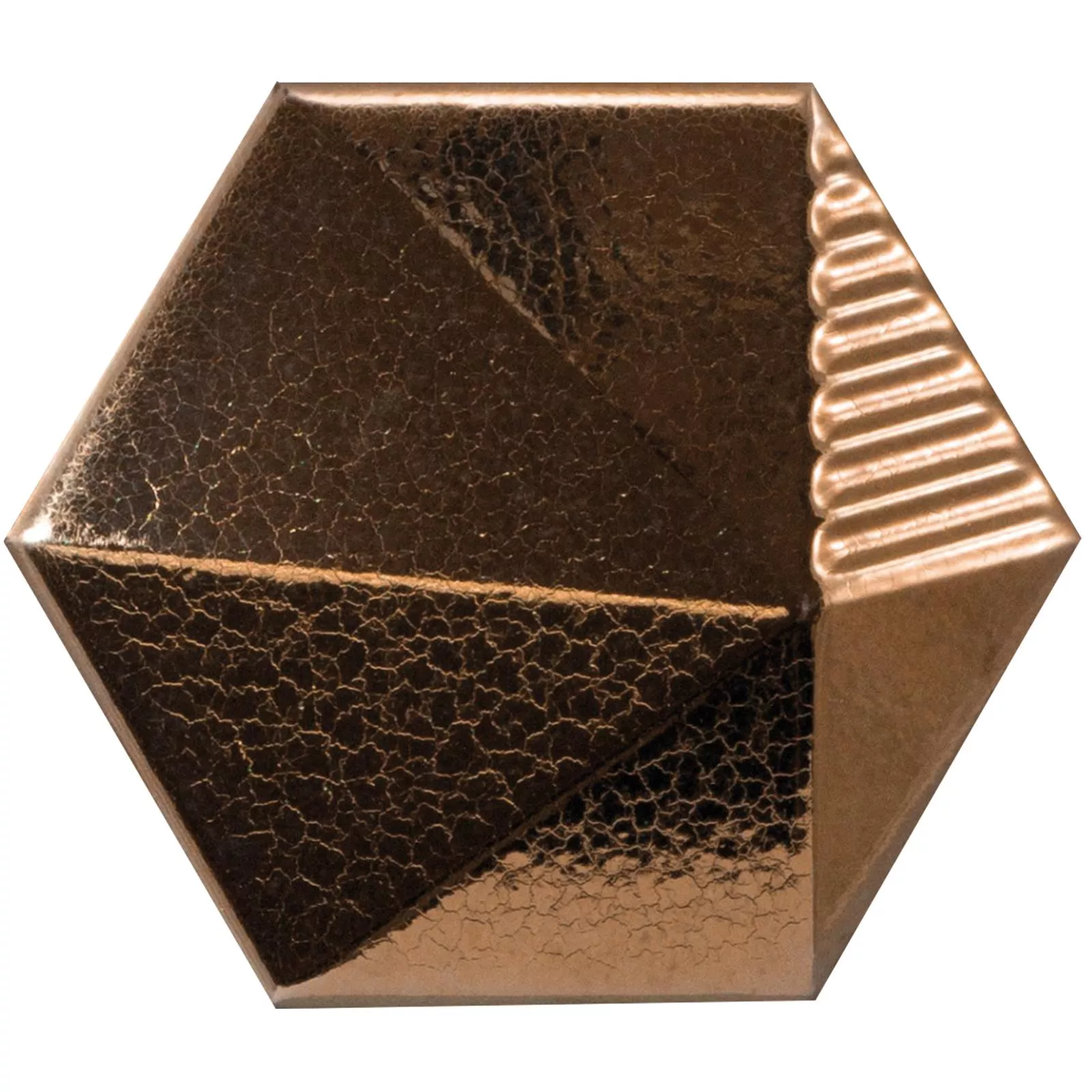 Sample Wall Tiles Rockford 3D Hexagon 12,4x10,7cm Copper