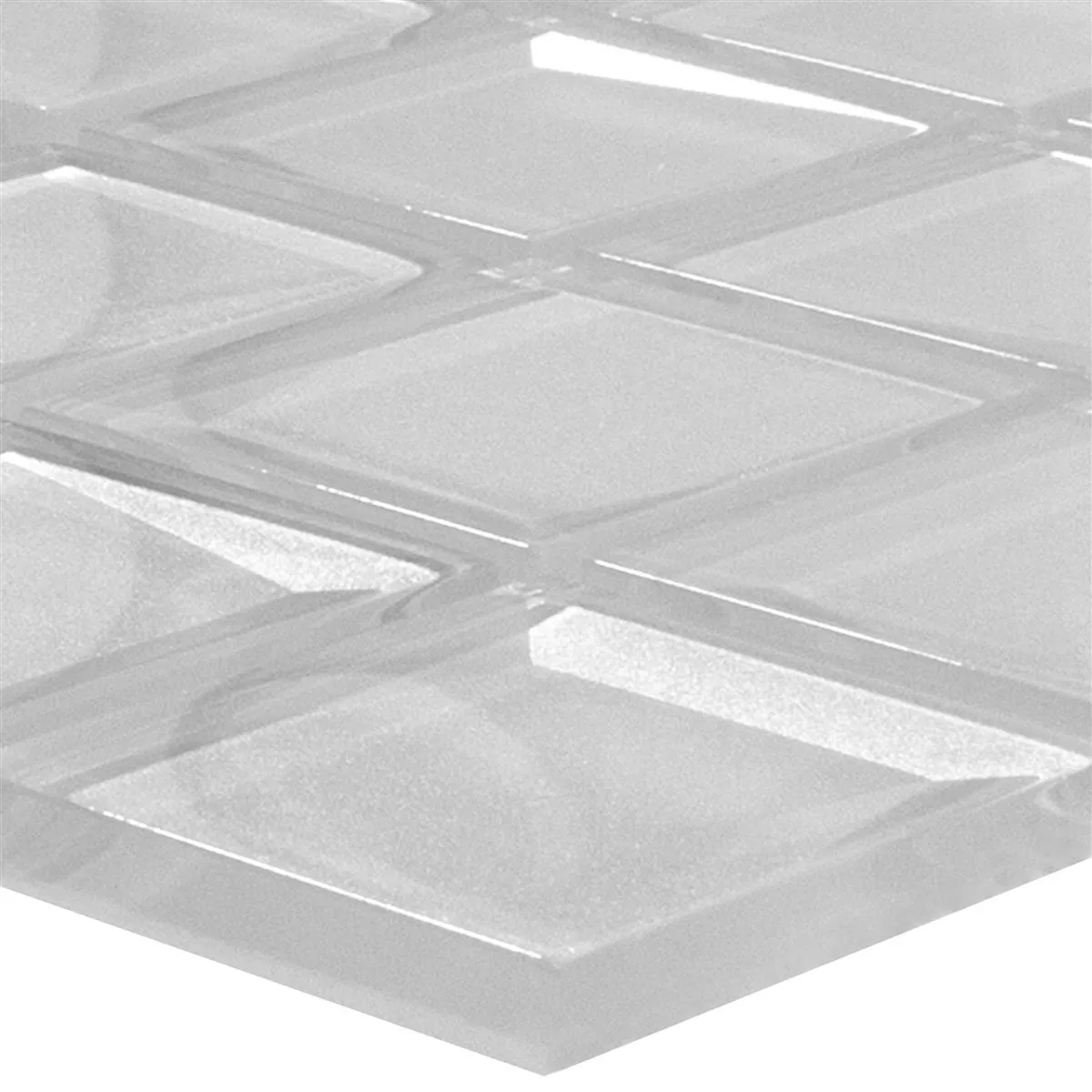 Sample Glasmozaïek Tegels Venedig 3D Zilver