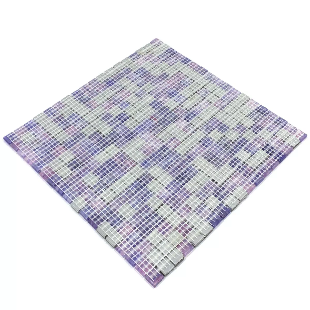 Sample Glass Mosaic Tiles Edessa Purple Mix