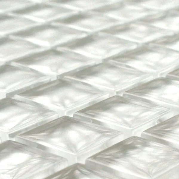 Mosaic Tiles Glass Uni 23x23x8mm Super White White