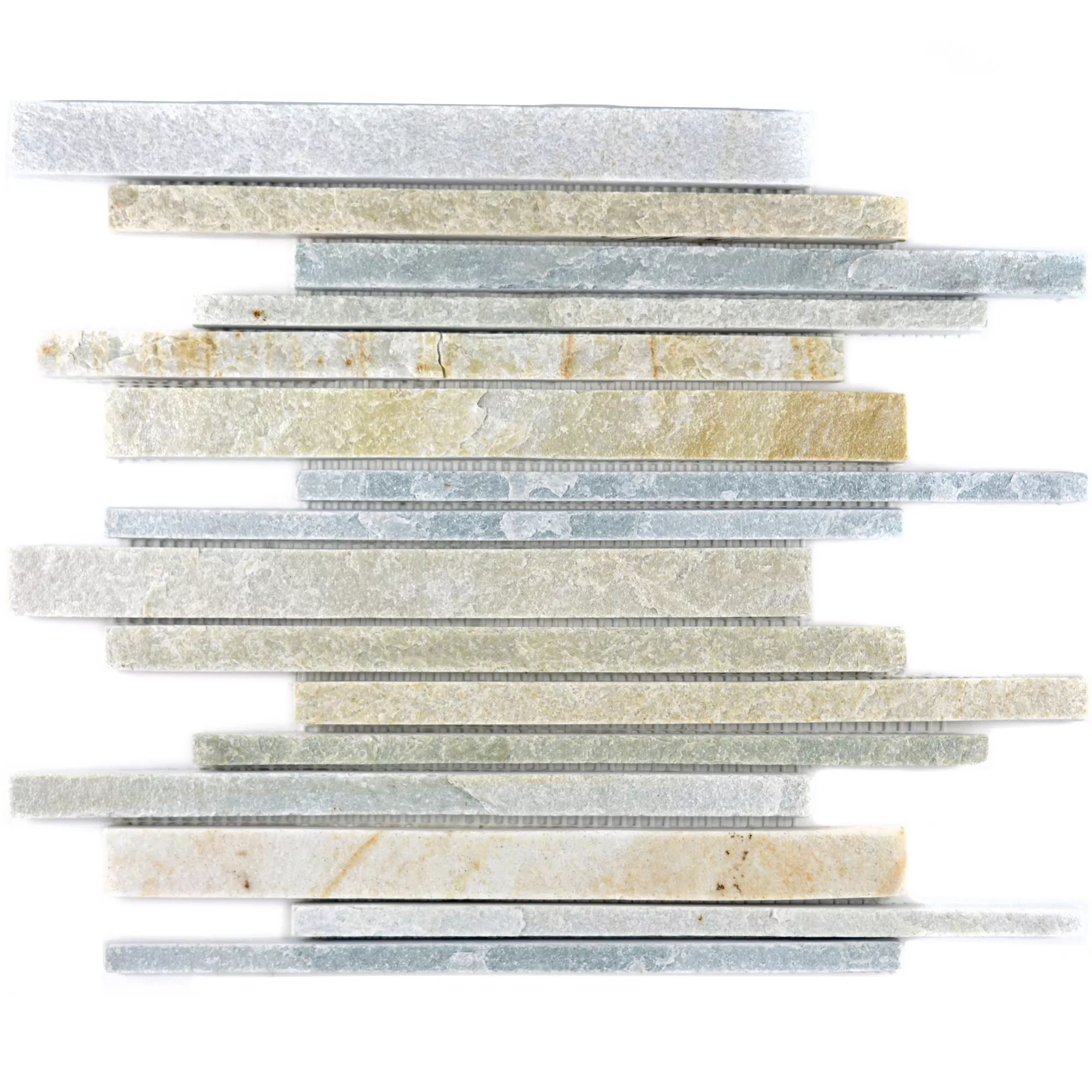 Mosaic Tiles Quartzite Linus Stick White