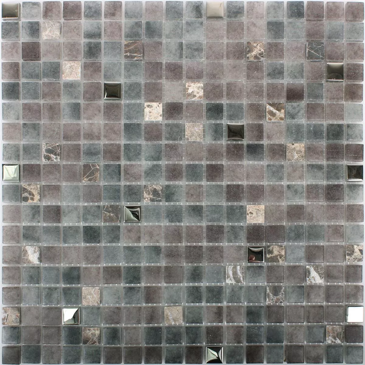Mozaik Csempe Üveg Természetes Kő Mix Freyland Barna