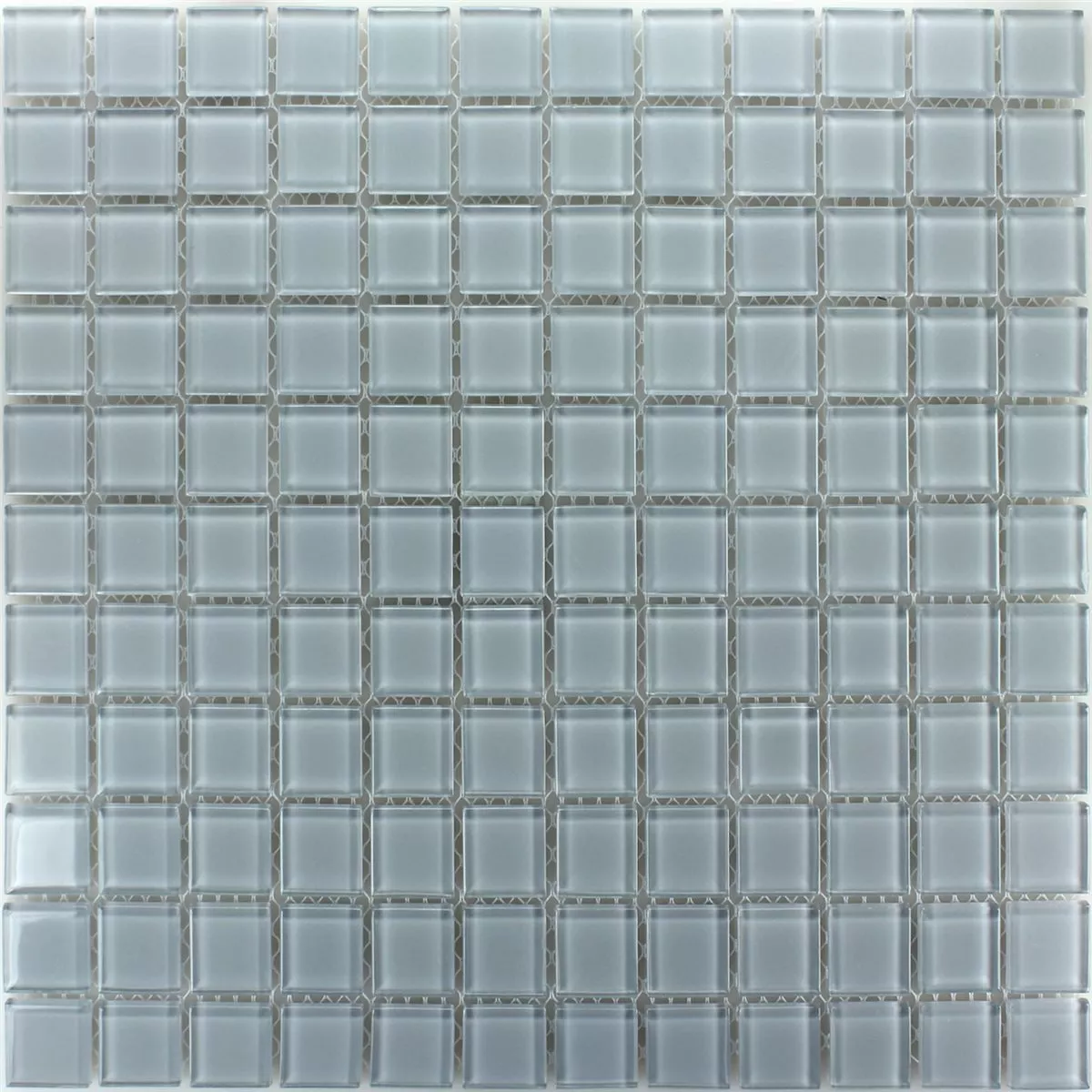 Mosaico De Vidro Azulejos 25x25x4mm Cinza Uni