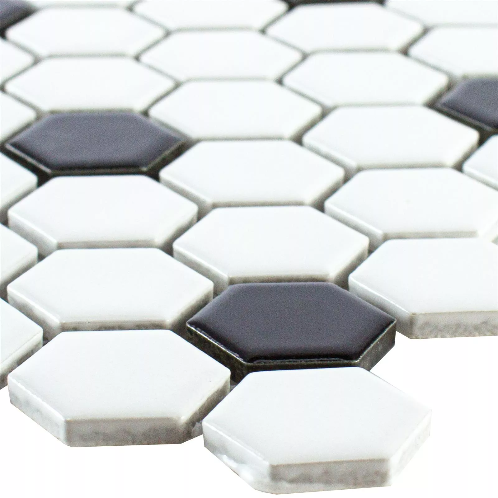 Ceramika Mozaika Gosford Czarny Biały