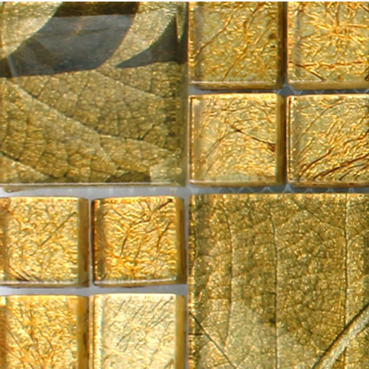 Mønster fra Glass Mosaikk Fliser Firebird Gull