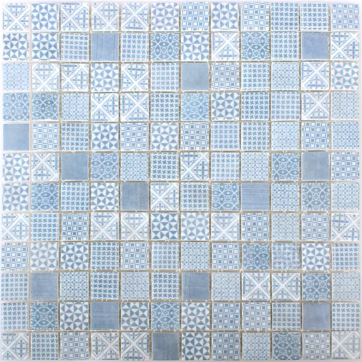 Sample Glass Mosaic Tiles Malard Blue