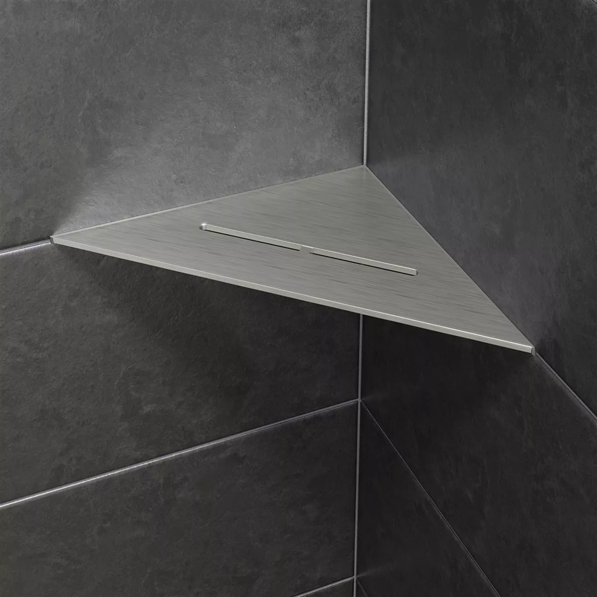 Półka prysznicowa półka ścienna Schlüter trójkąt 21x21cm czysty szary