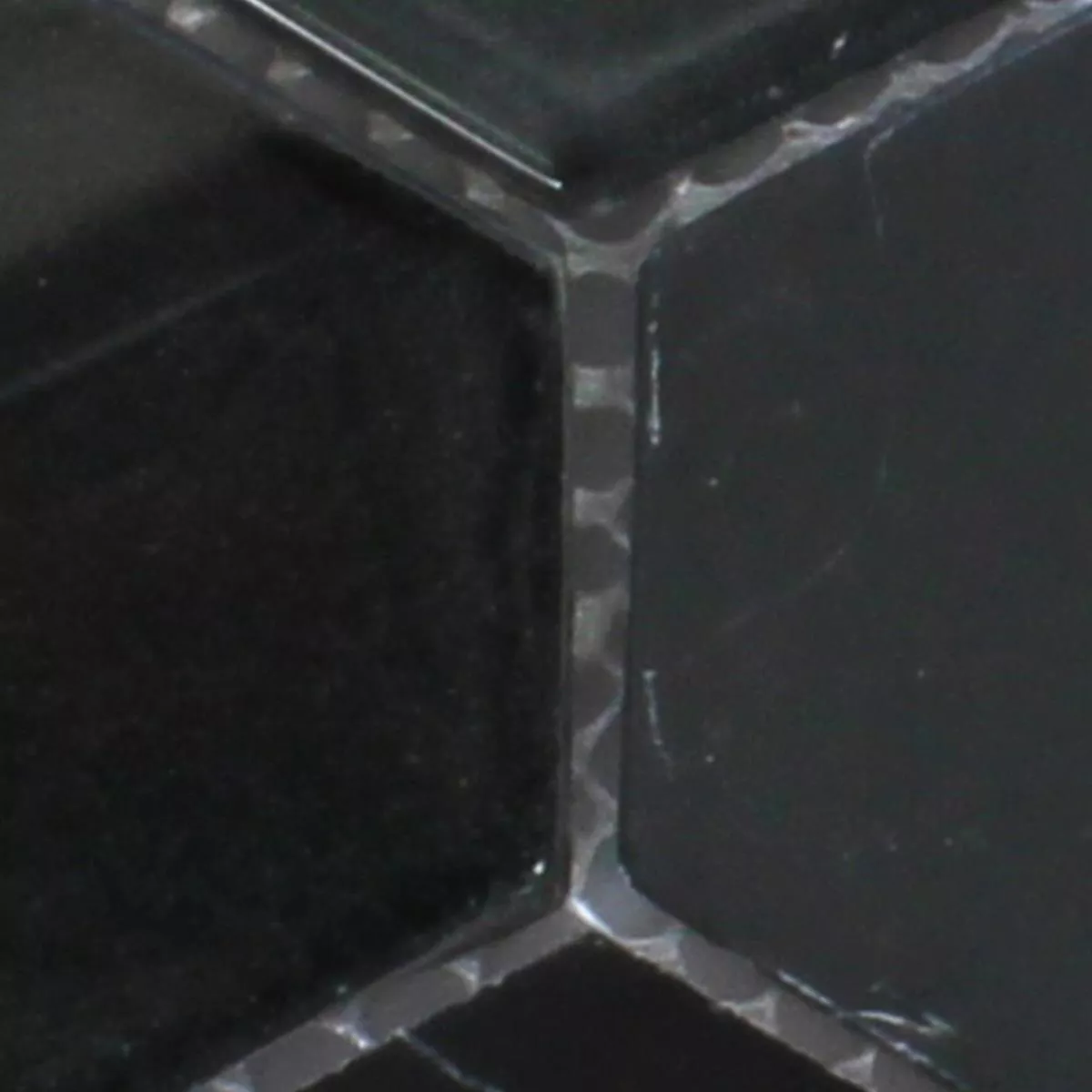 Mодел от Mозаечни Плочки Шестоъгълник Стъклена Чаша Естествен Kамък Черно 3D