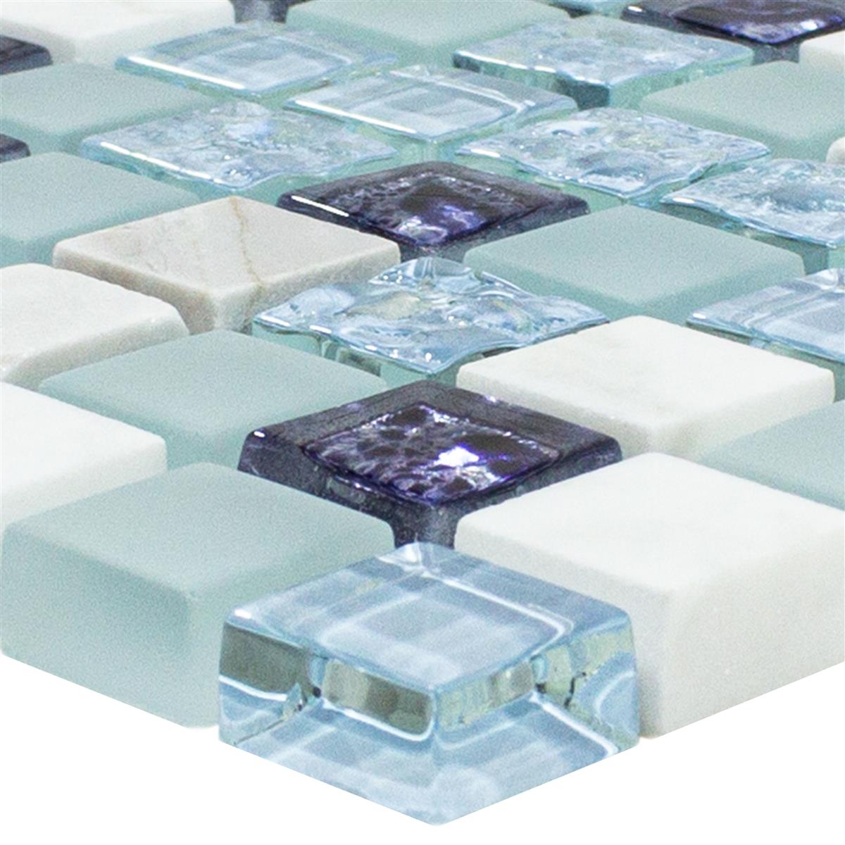 Glass Mosaic Tiles Lexington Glass Material Mix Blue