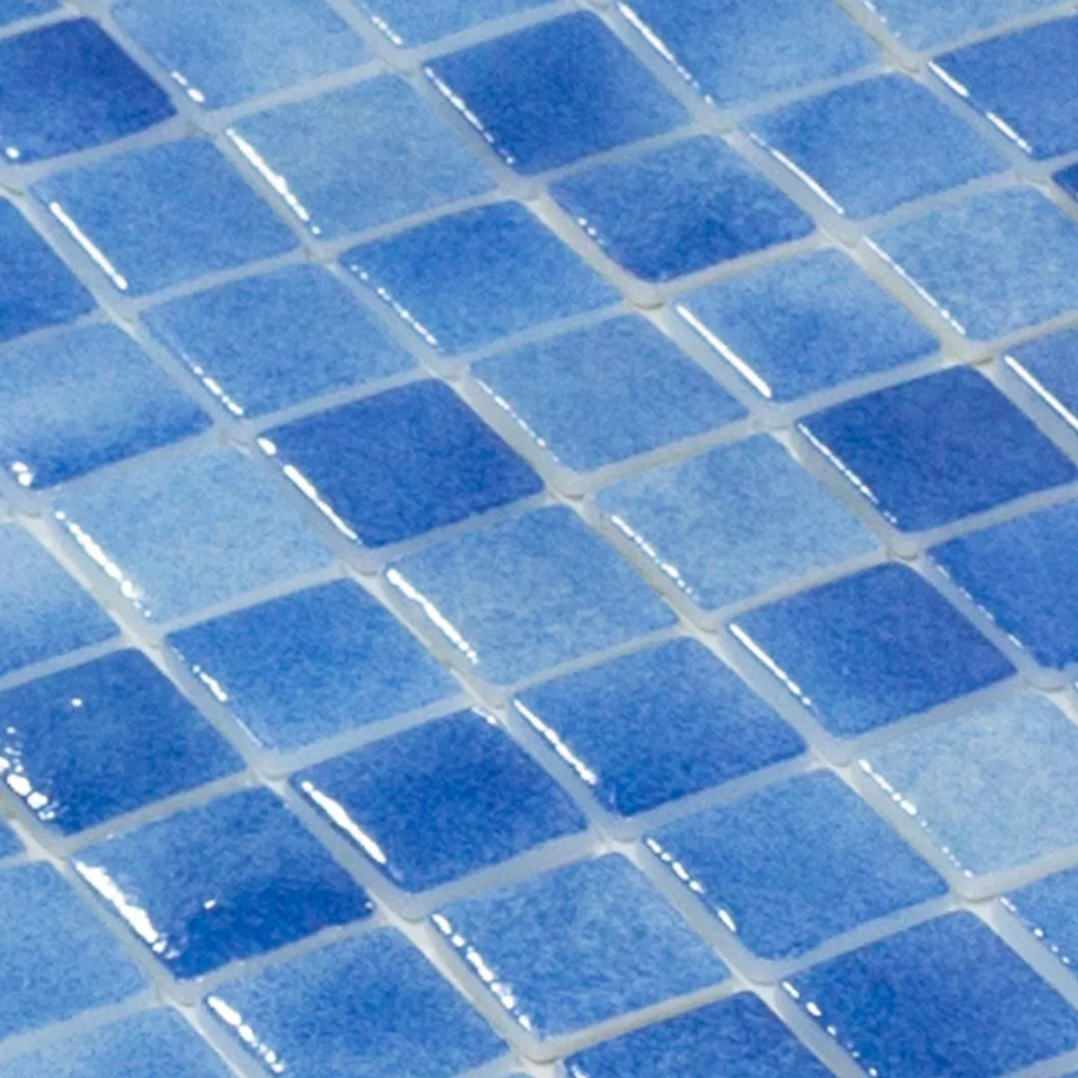 Glas Simbassäng Mosaik Lagoona Blå